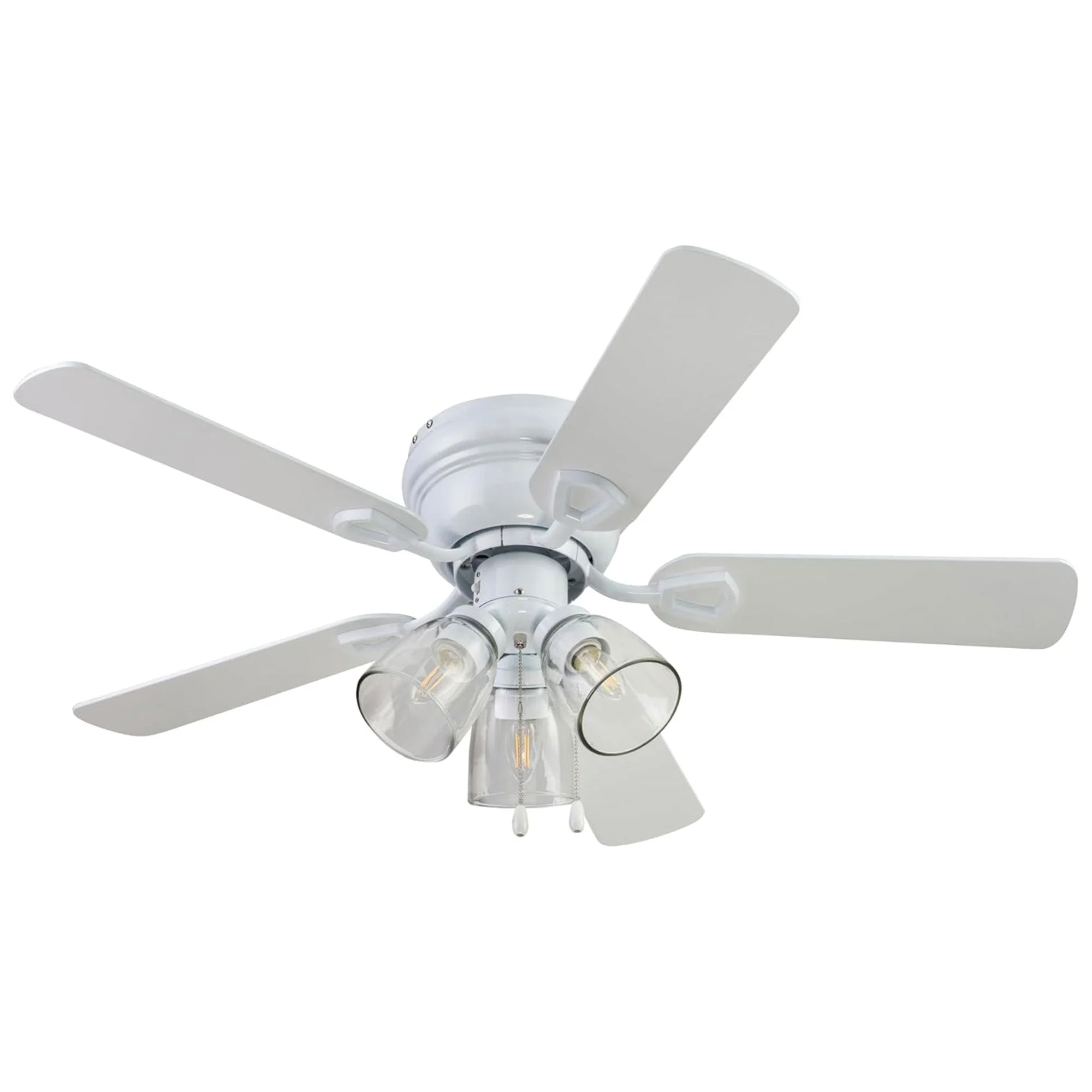 Portage Bay Renton Ceiling Fan with Quiet, Reversible Motor, 52", Brushed Nickel