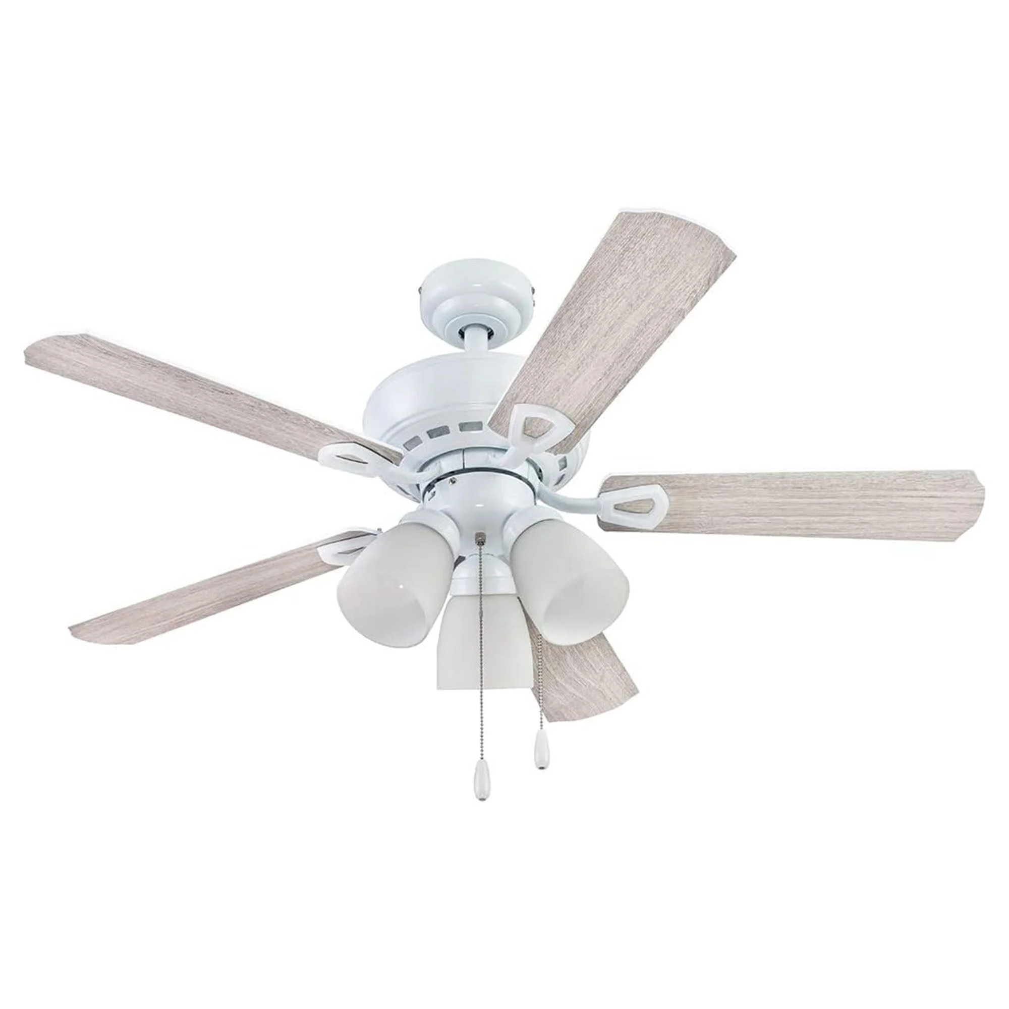 Portage Bay Miller Park Ceiling Fan w/ 5 Reversible Blades & Motor, 44", White