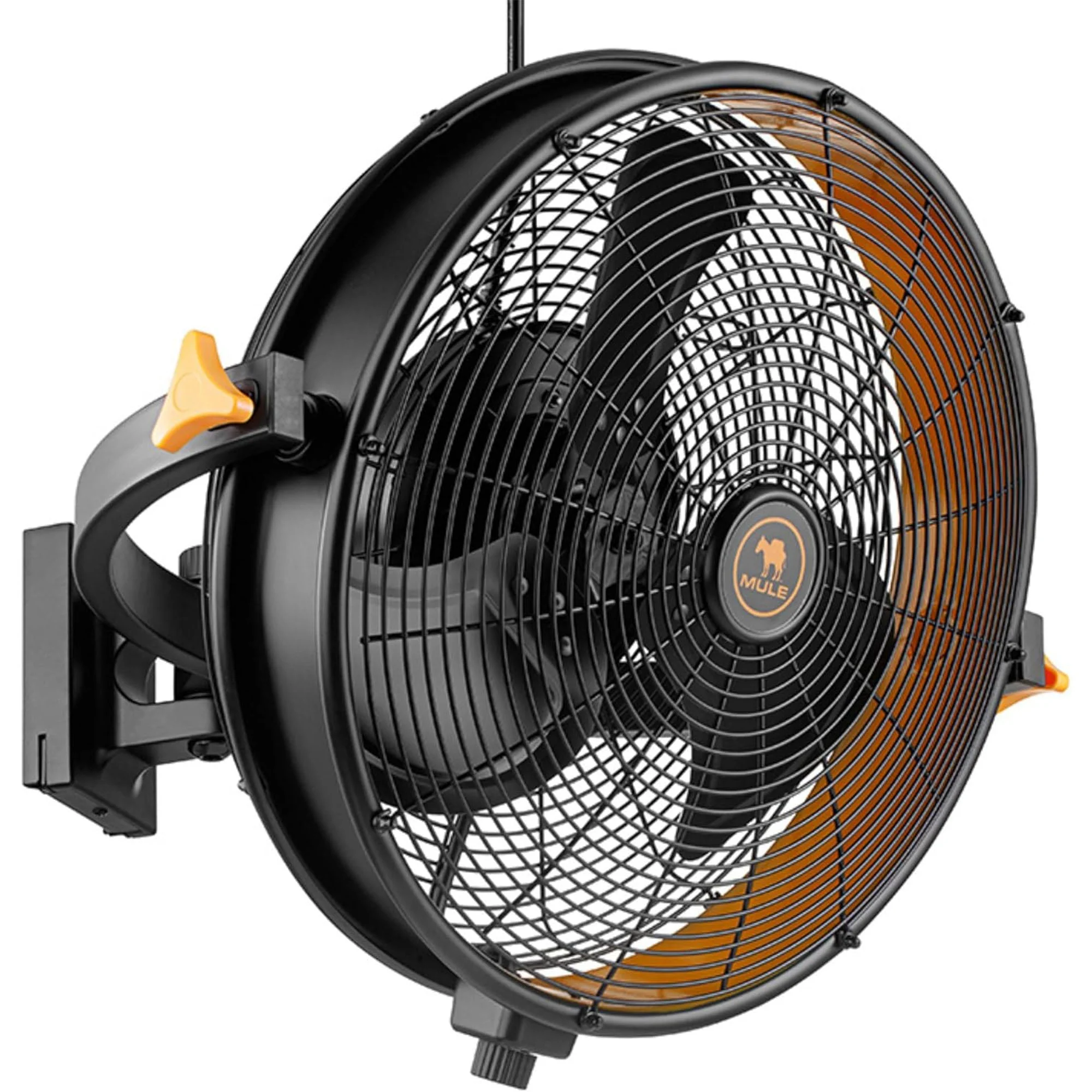 Mule 18" Garage Wall Fan XL, Wall Mount, 120-Degree Swivel, 3-Speed, Black Matte