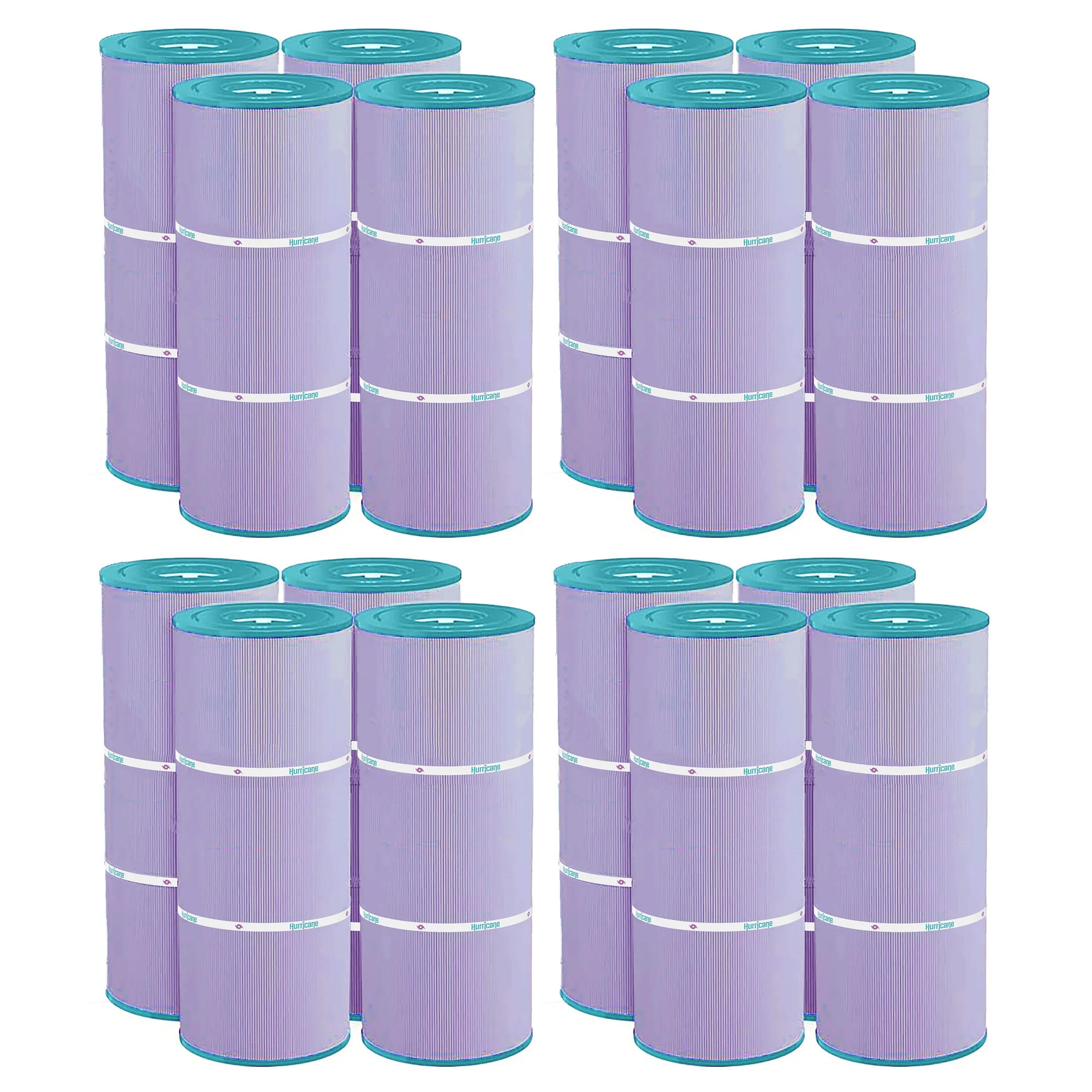 Hurricane 16 Pack HF56SV-04P Platinum Purple Pool Filter Cartridge Replacement