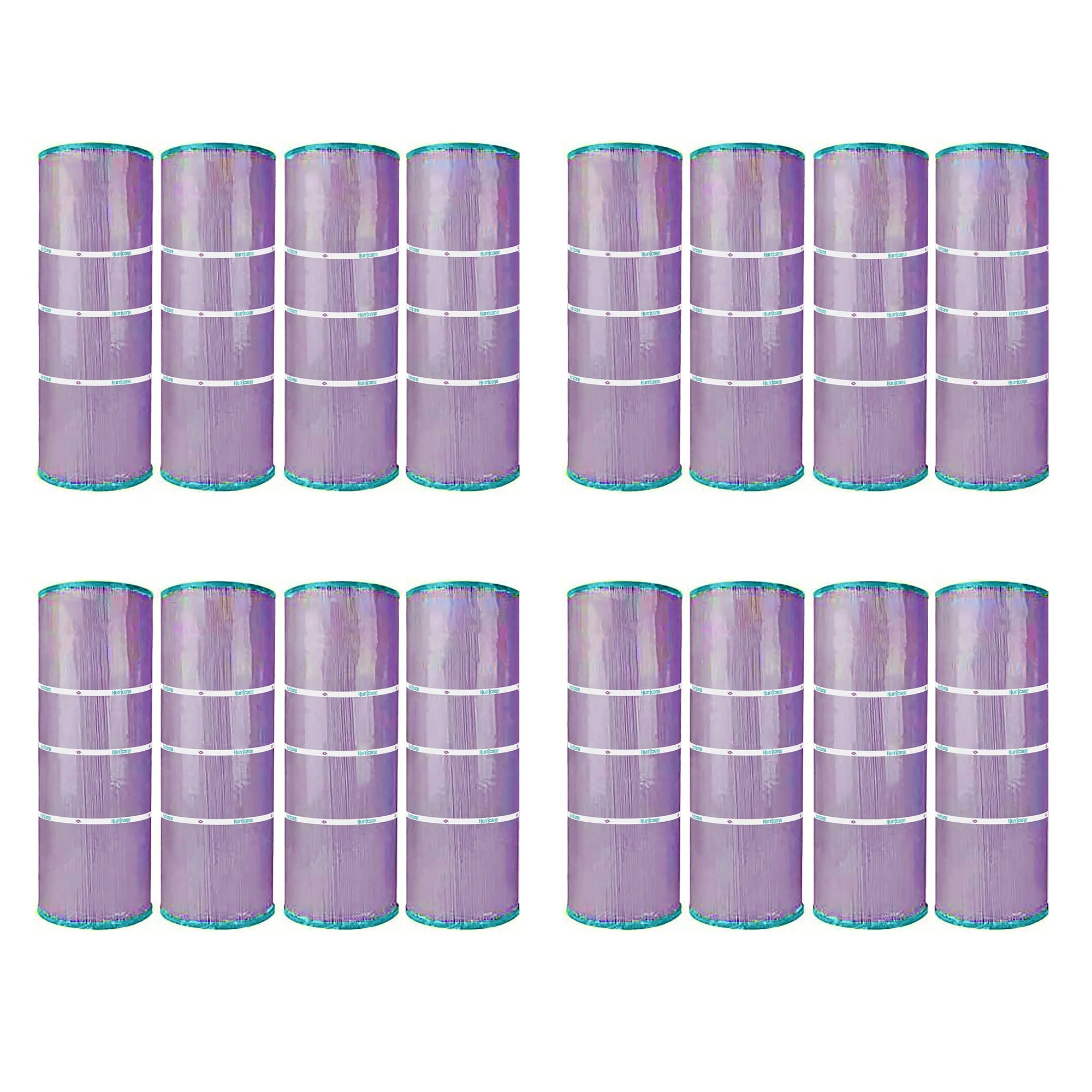 Hurricane 16 Pack HF7477-04P Platinum Purple Pool and Spa Cartridge Replacement