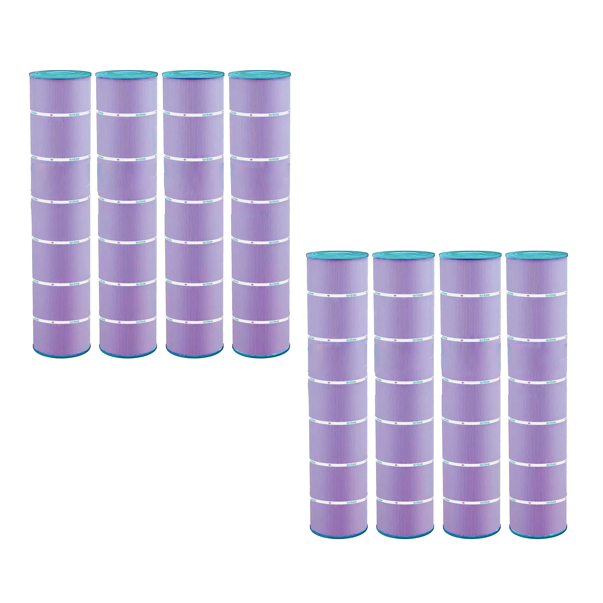 Hurricane 8 Pack HF7494-04P Purple Platinum Pool Filter Cartridge Replacement