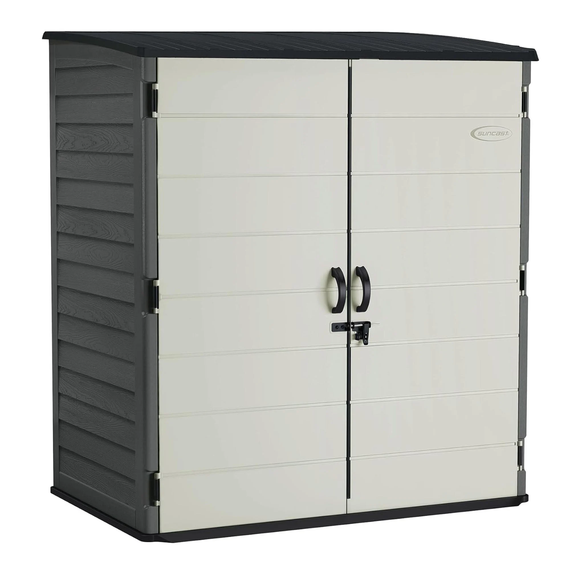 Suncast X-Large Vertical Storage Shed, All-Weather Outdoor Backyard Unit, Gray