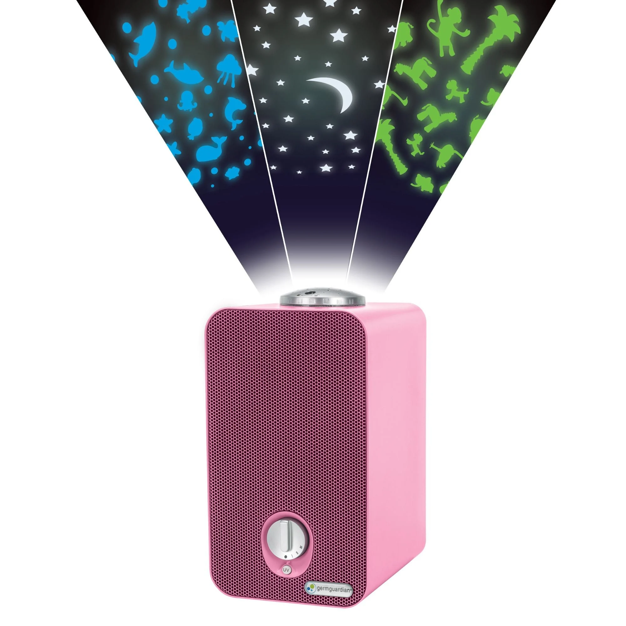 GermGuardian Air Purifier for Home with HEPA Pure Filter, Night Light, Pink