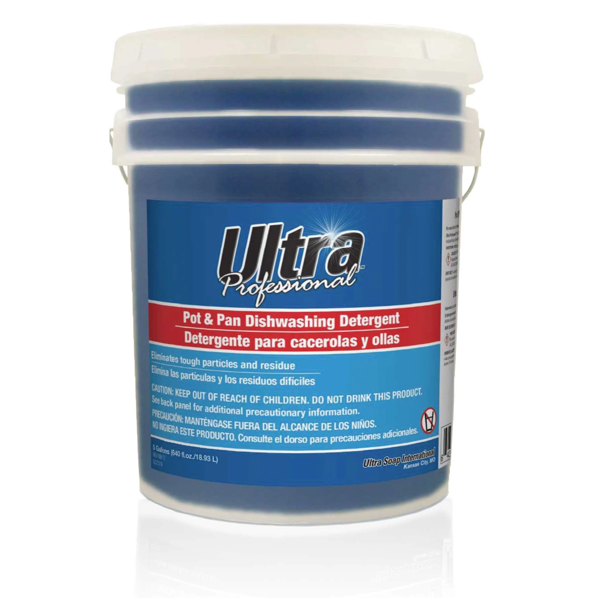 Ultra Professional™ 5 Gal Pots & Pans Dishwashing Detergent Fresh Scent, Blue