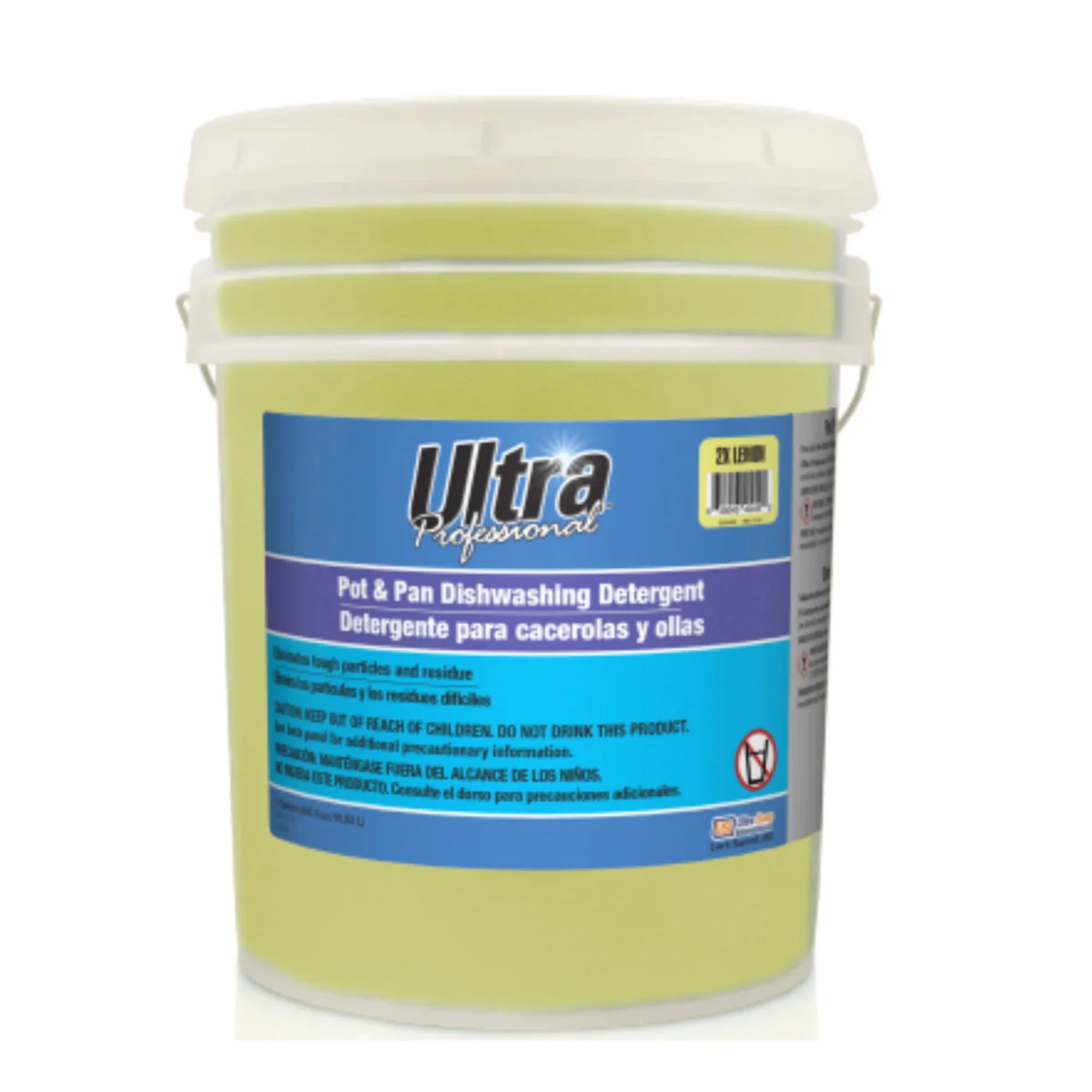 Ultra Professional™ 5 Gal Pots & Pans Dishwashing Detergent Lemon Scent, Yellow