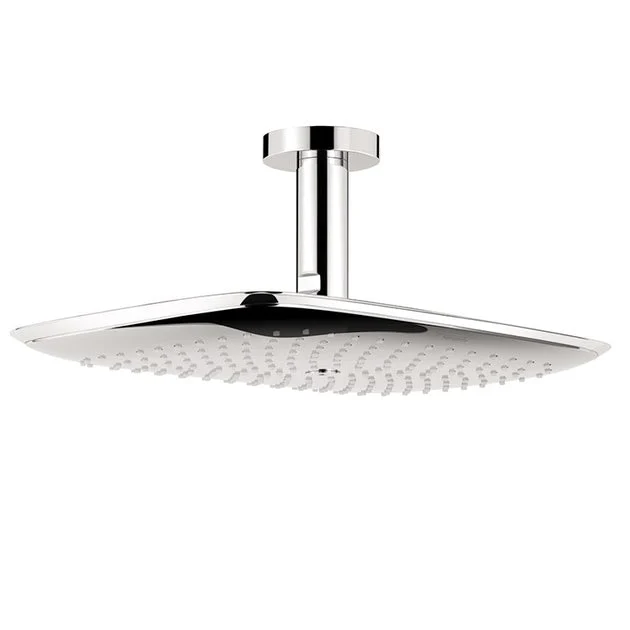 PuraVida 400 Ceiling Mount Single-Function Rectangular Shower Head with 4" Shower Arm - OPEN BOX