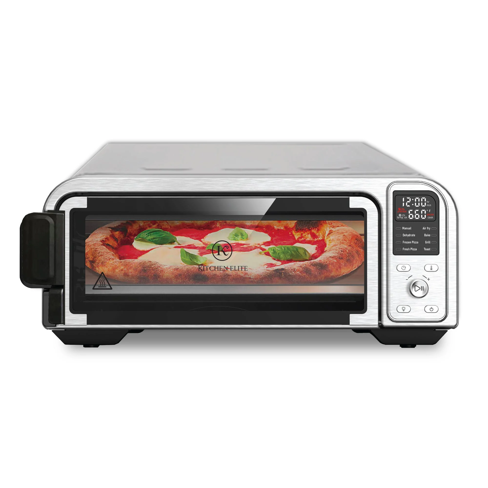 Kitchen Elite 8 in 1 Digital Air Fryer Toaster Convection Pizza Oven, Silver