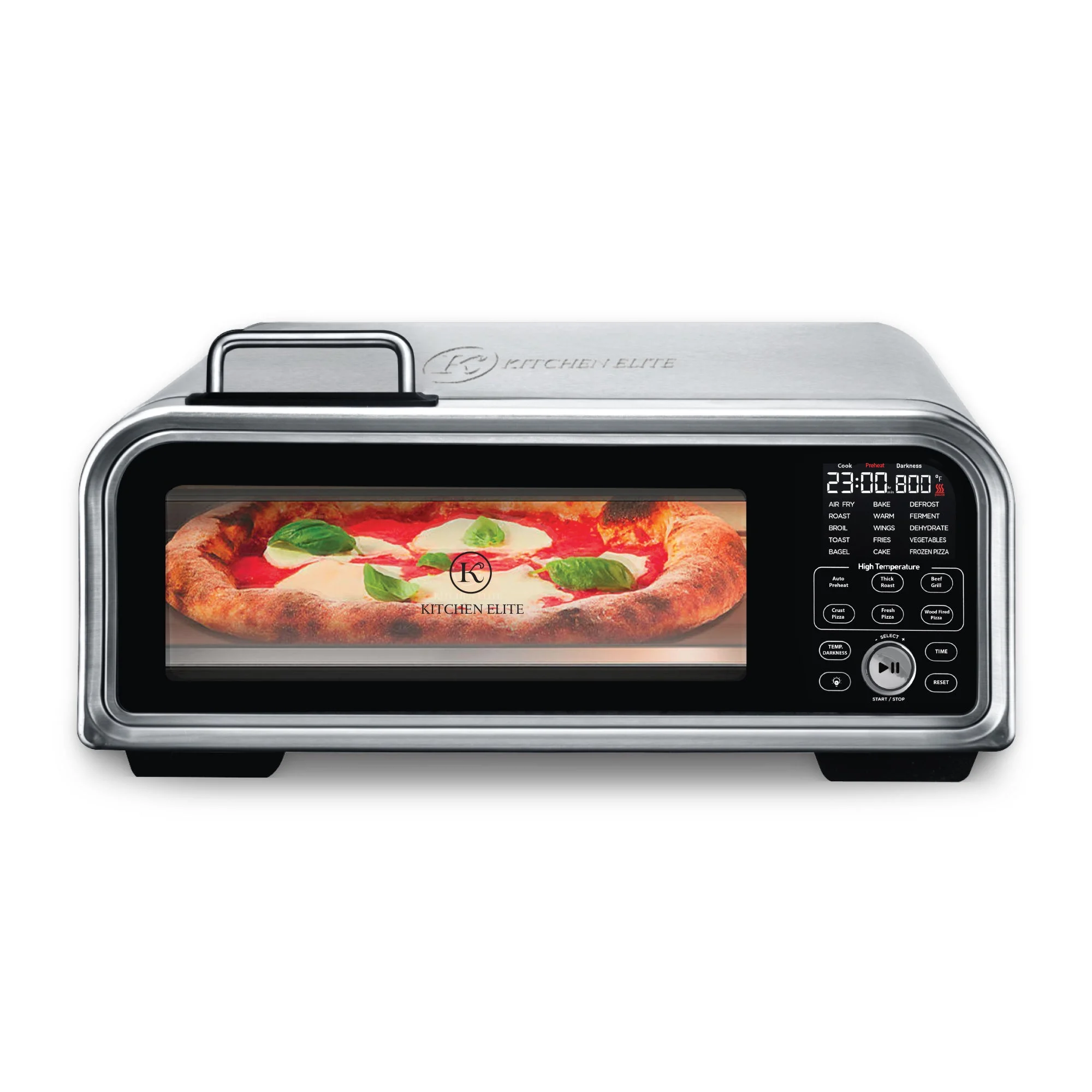 Kitchen Elite 18L Digital Air Fryer Toaster Oven, Convection Pizza Oven, Silver