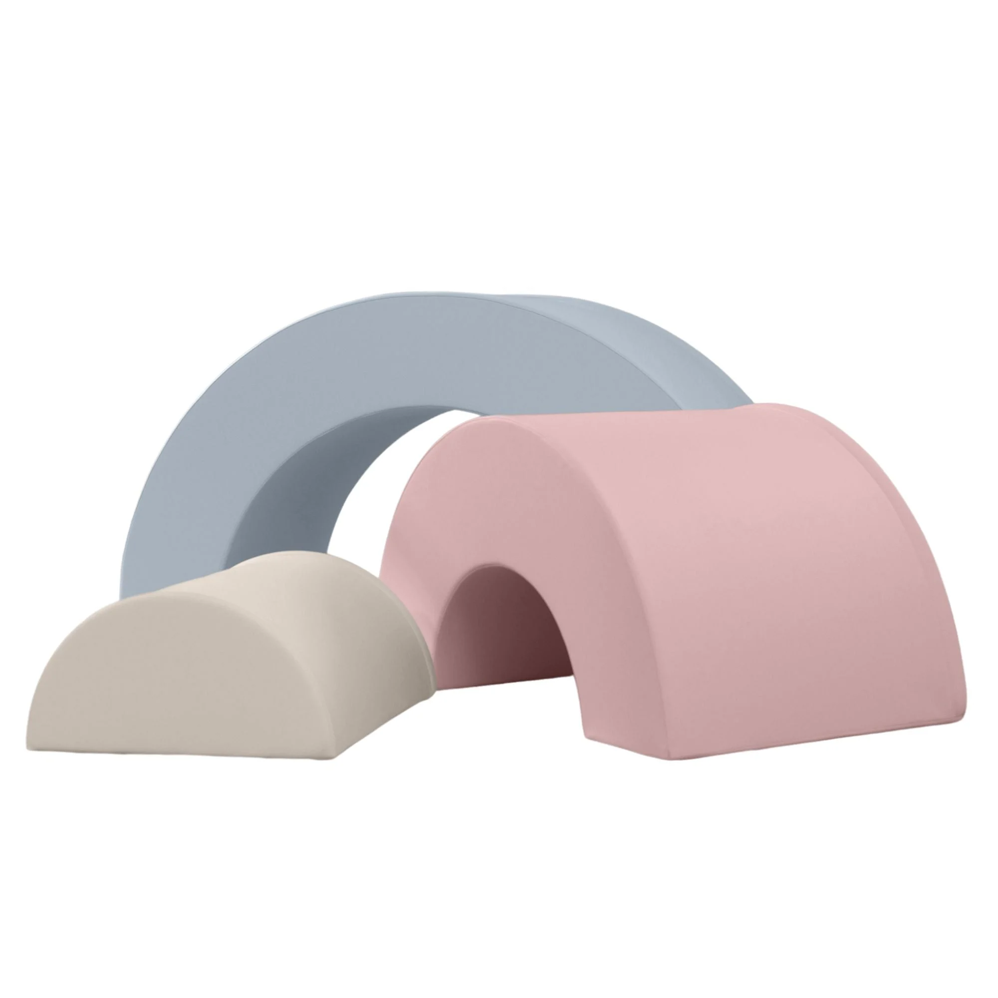KIDKII Rainbow Classic Foam Play Blocks, Indoor Climber Set for Toddlers, Pastel
