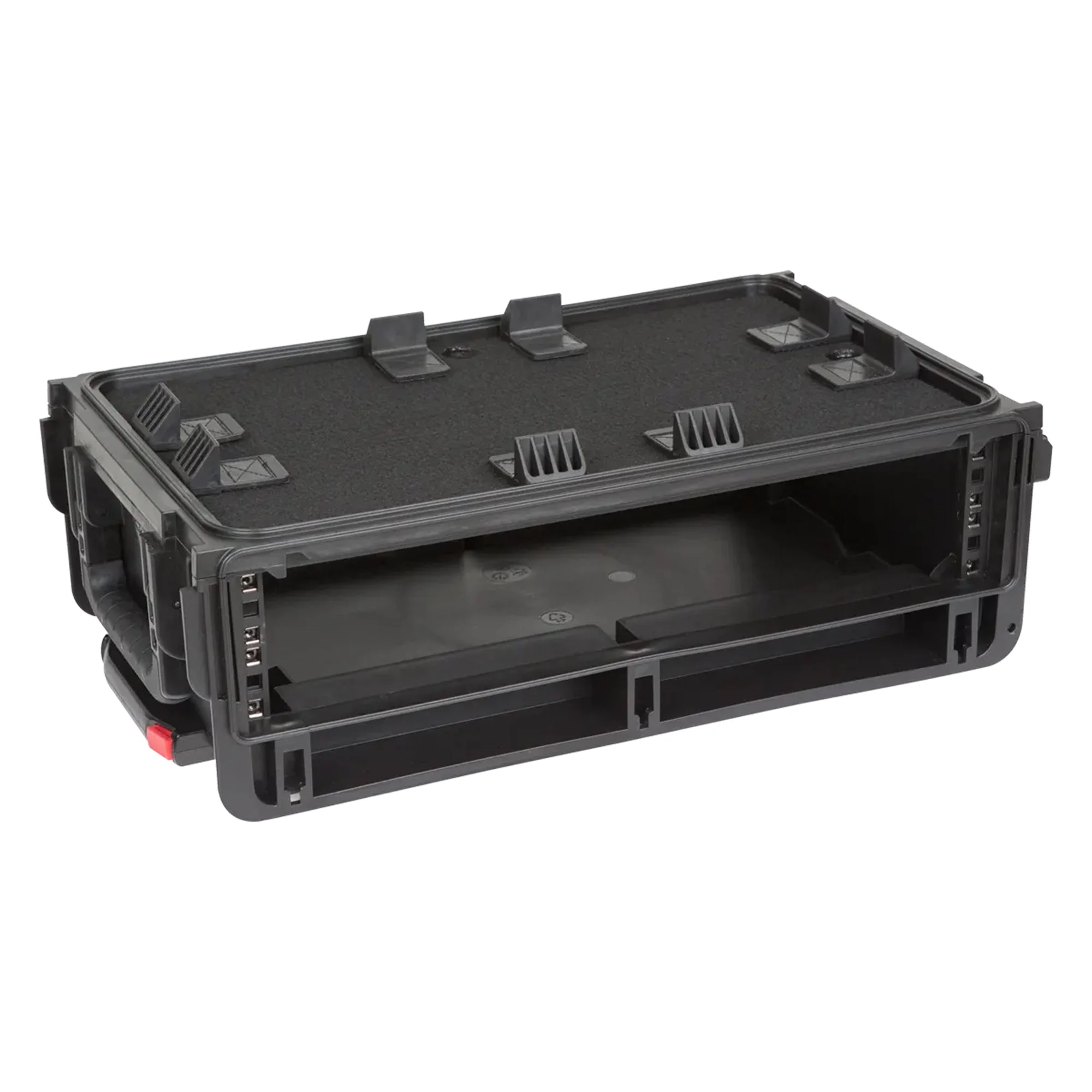 SKB 2U Studio Flyer Carry-on Rack Case with Laptop Surface, Waterproof, Black