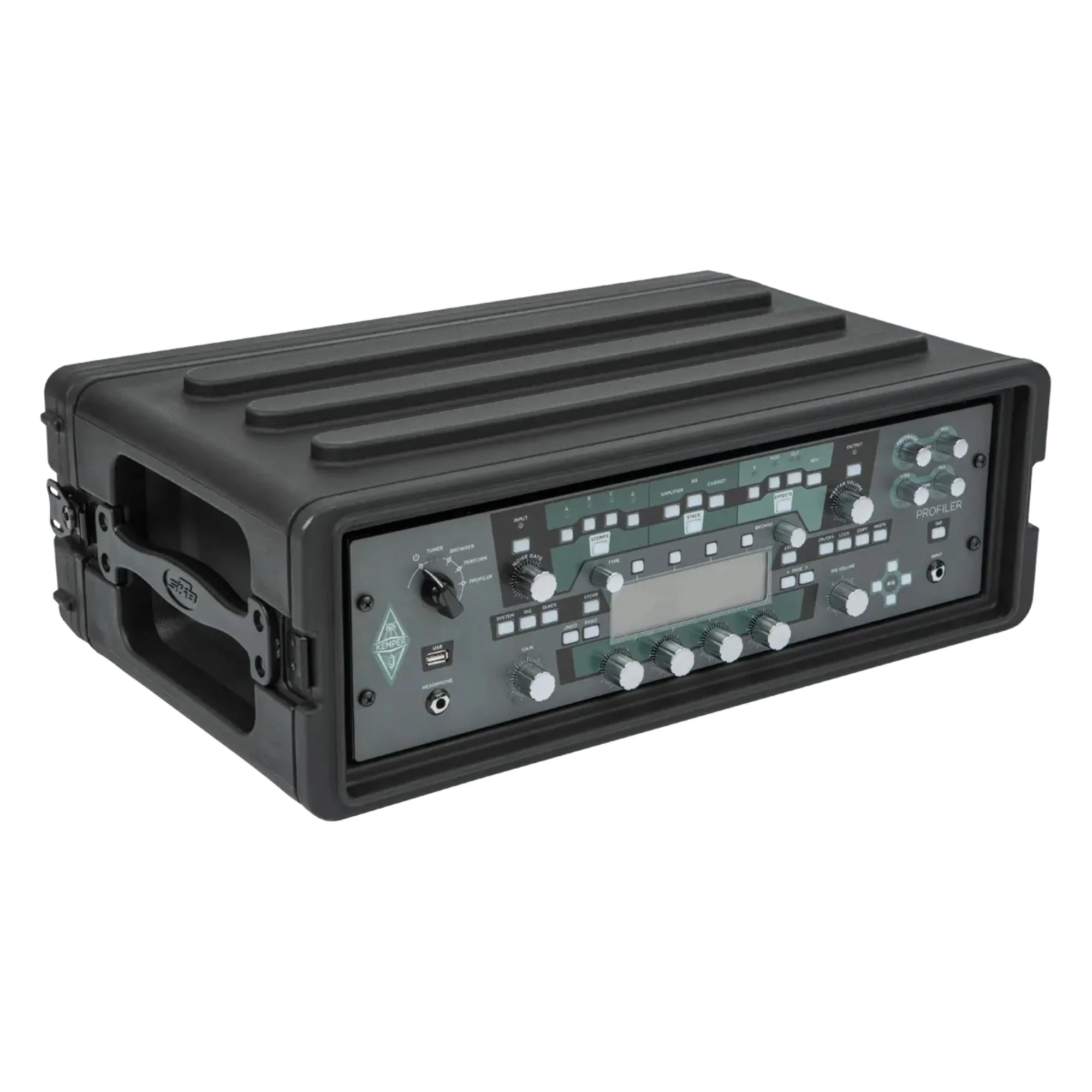 SKB 3U Shallow Roto Rack Case Gear Protector, Stackable, Waterproof, Black