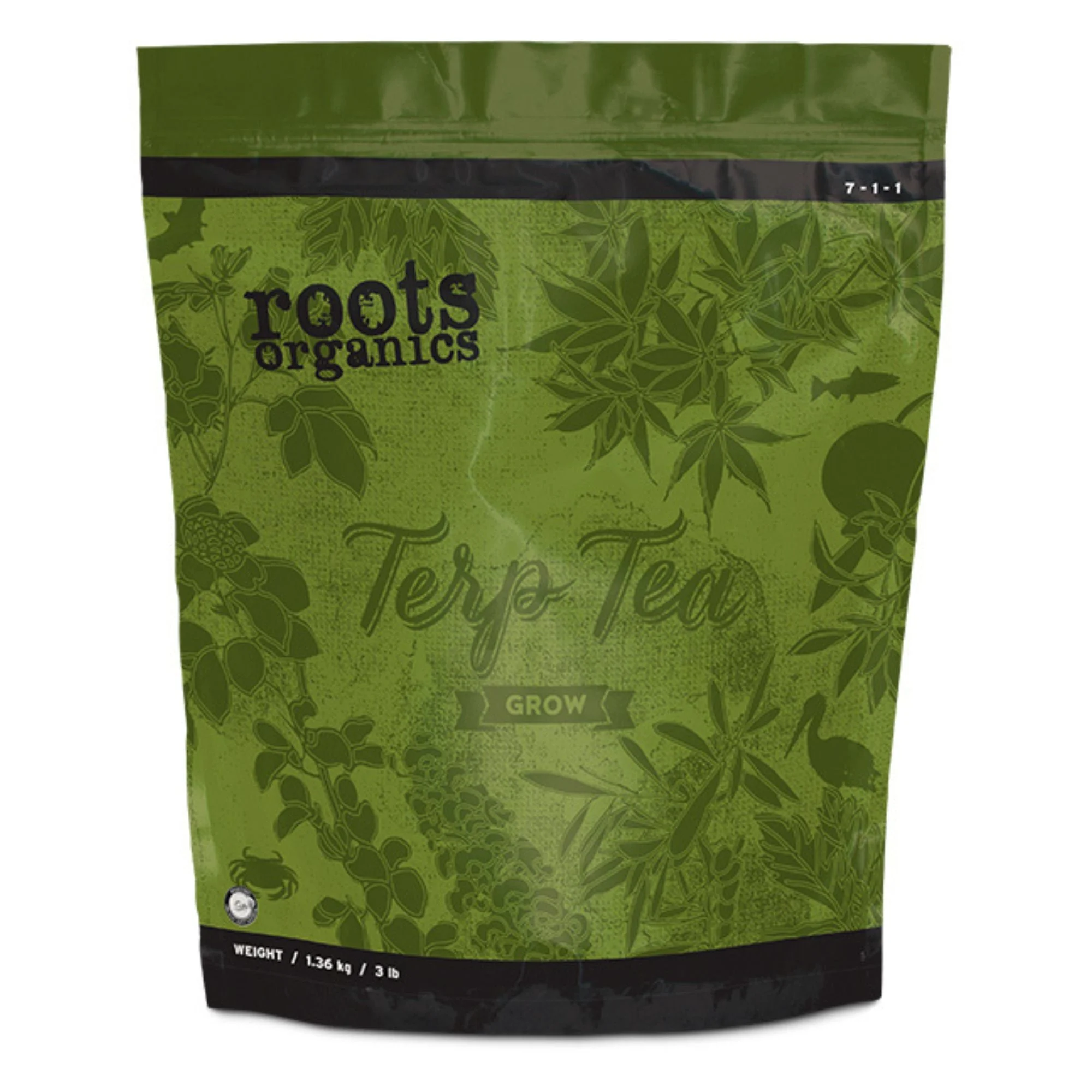Roots Organics Terp Tea Grow Dry Fertilizer Plant Additive for Gardens, 40 lbs