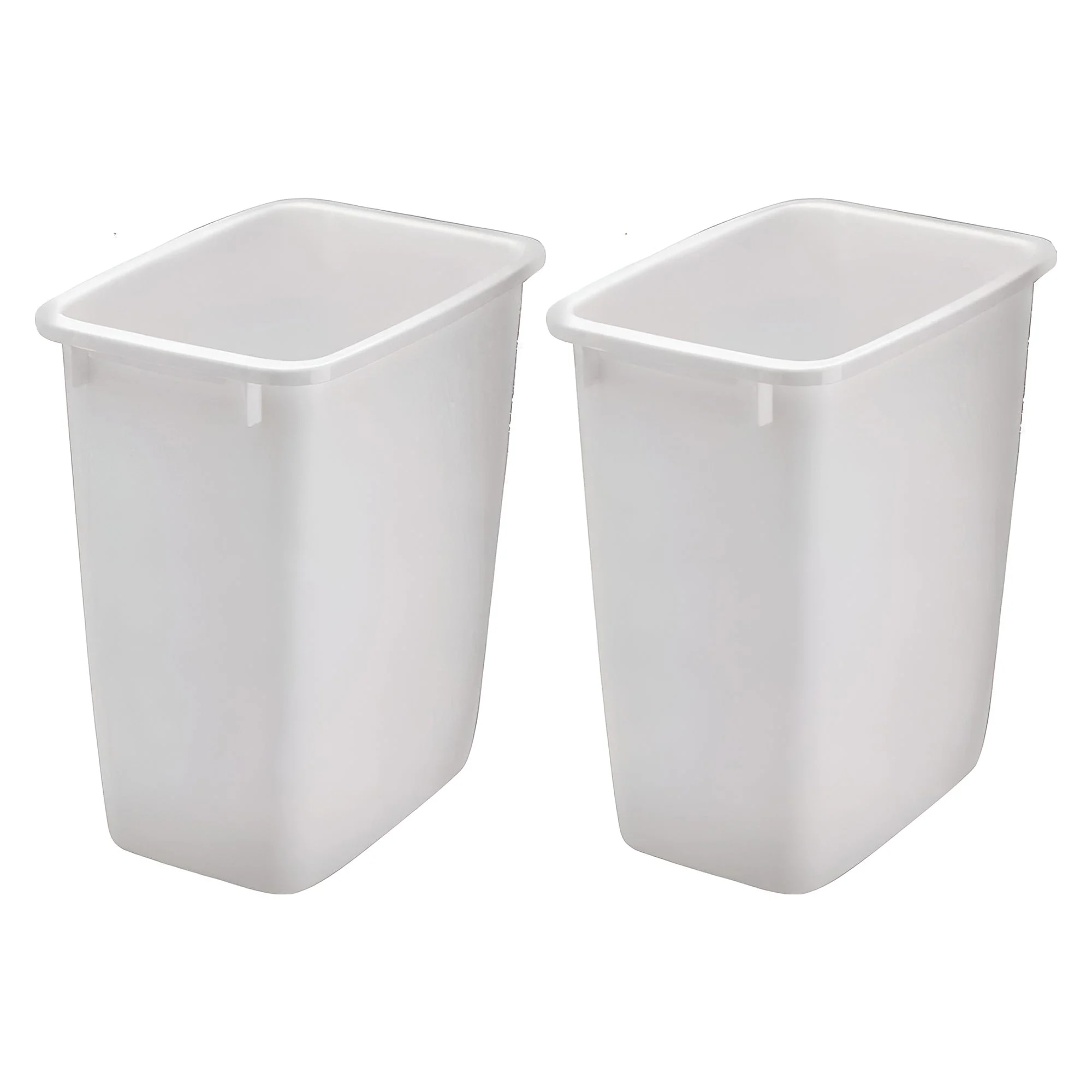 Rubbermaid Open Top Wastebasket Large Plastic Trash Bin Container, 36 Qt, 2 Pack