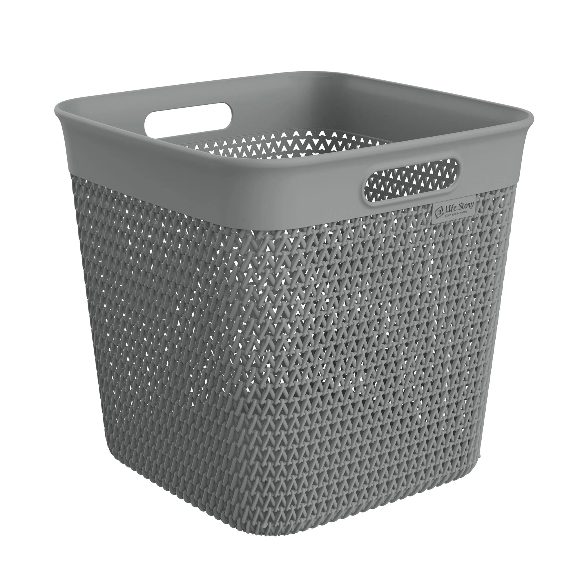 Life Story 26 Qt Decorative Storage Basket, Extra Large Plastic Home Organizer