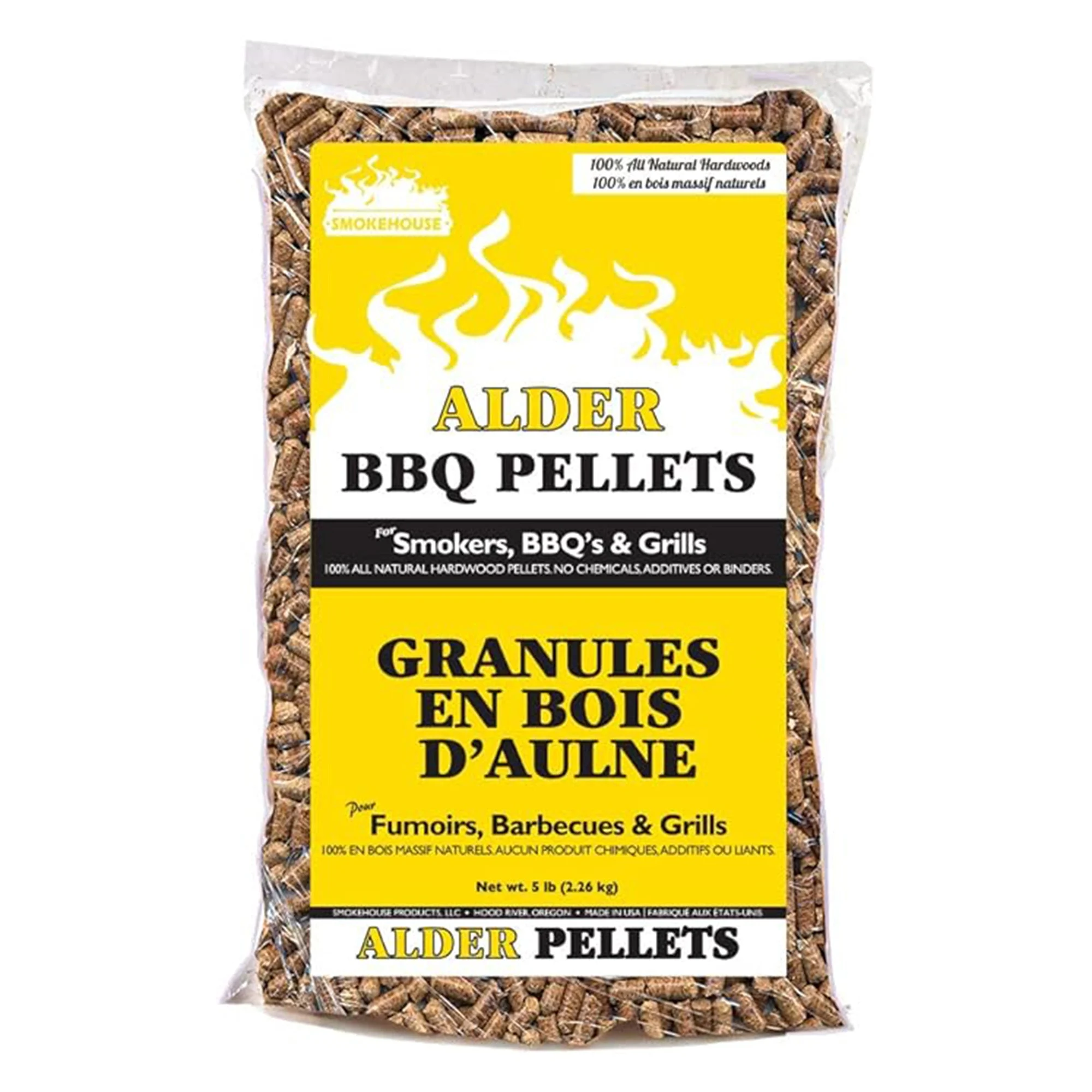 Smokehouse Alder Wood Pellets, All Natural for Premium Smoke Flavor, 5 Pounds