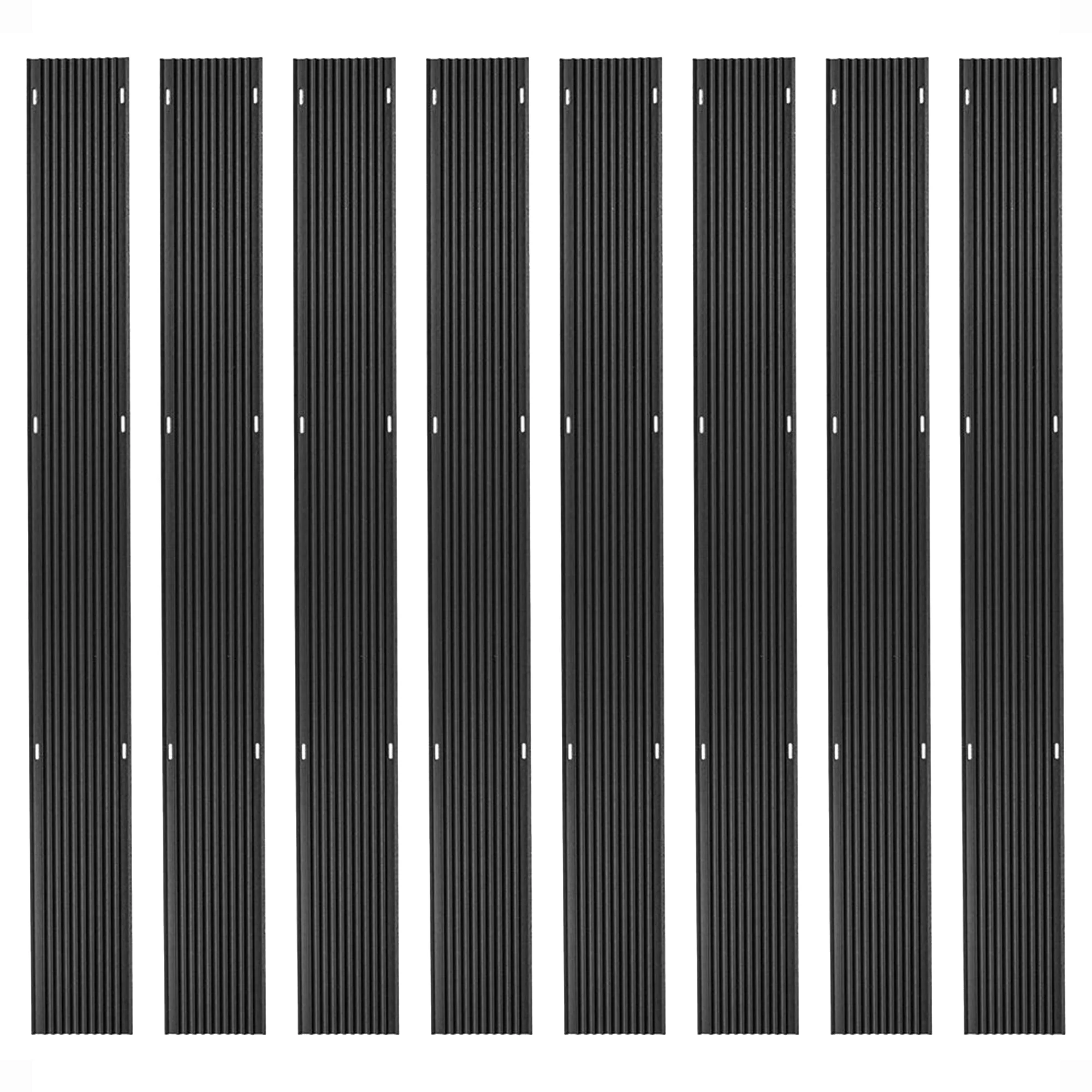 Black Ice 8 Pack 5-Foot Snowmobile Trailer Ski Guides for Friction-Free Loading