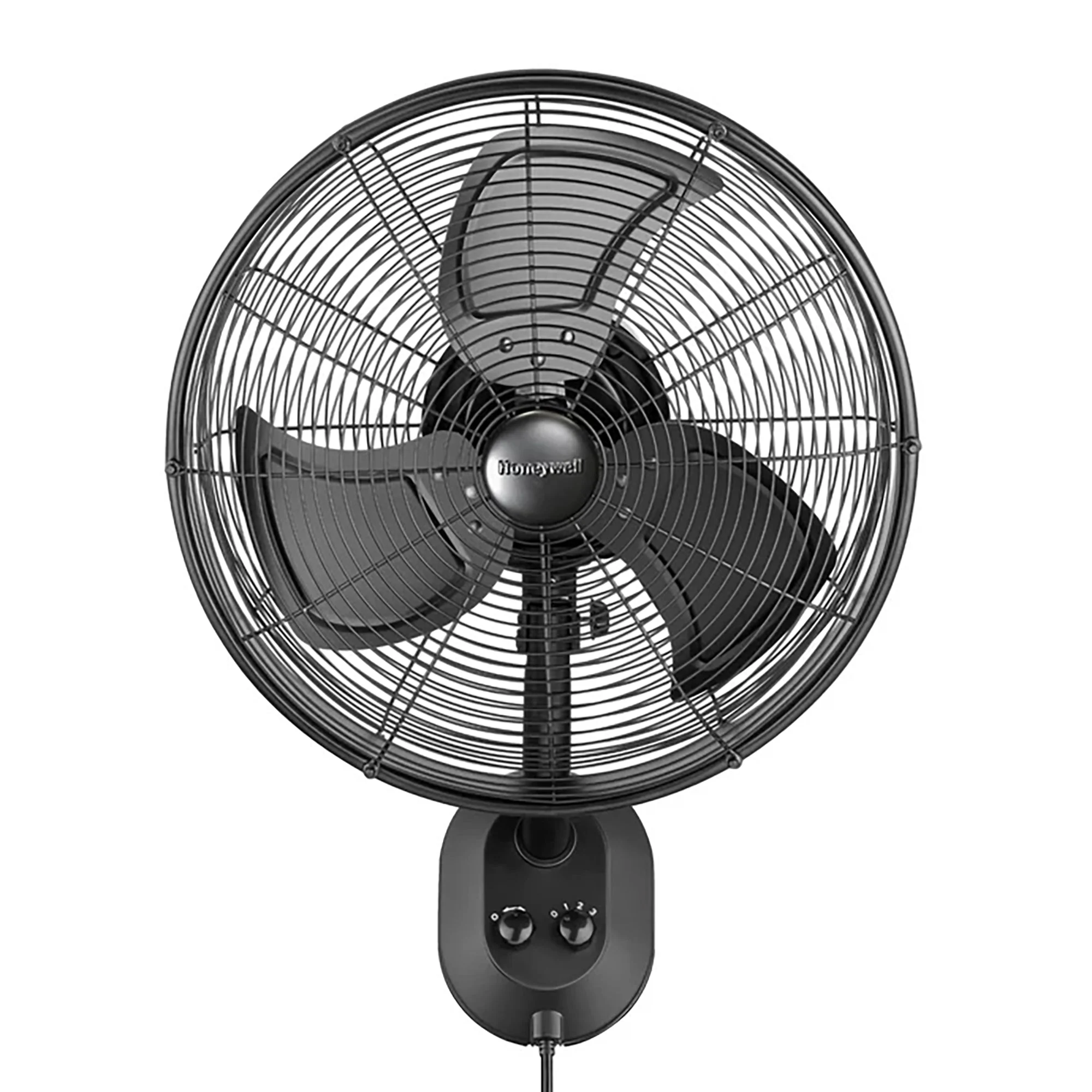 Honeywell 18" Wall Mount Outdoor Oscillating Wet Rated Airflow Fan, Matte Black