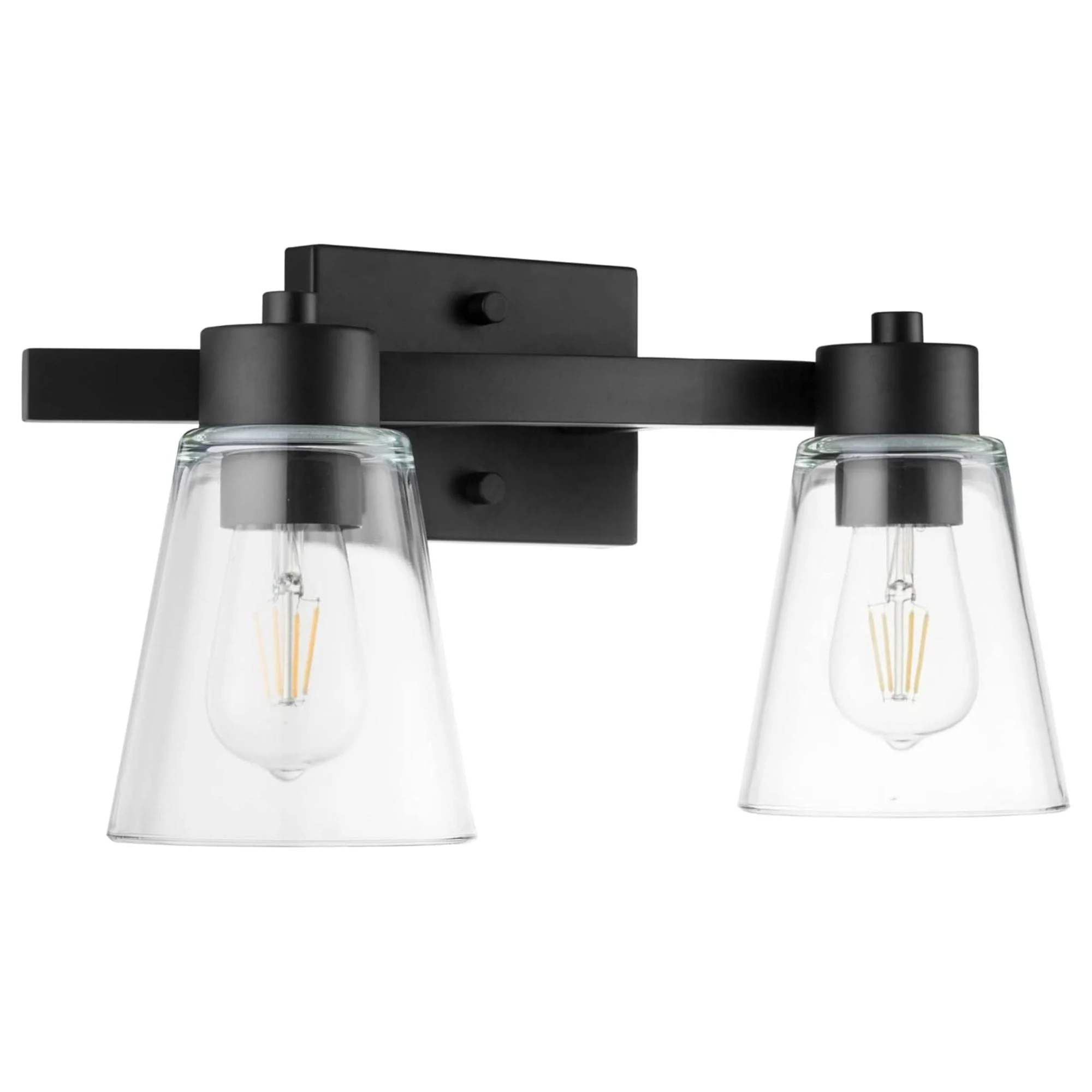 Prominence Home Fairendale 2 Light Bathroom Wall Vanity Light, Matte Black