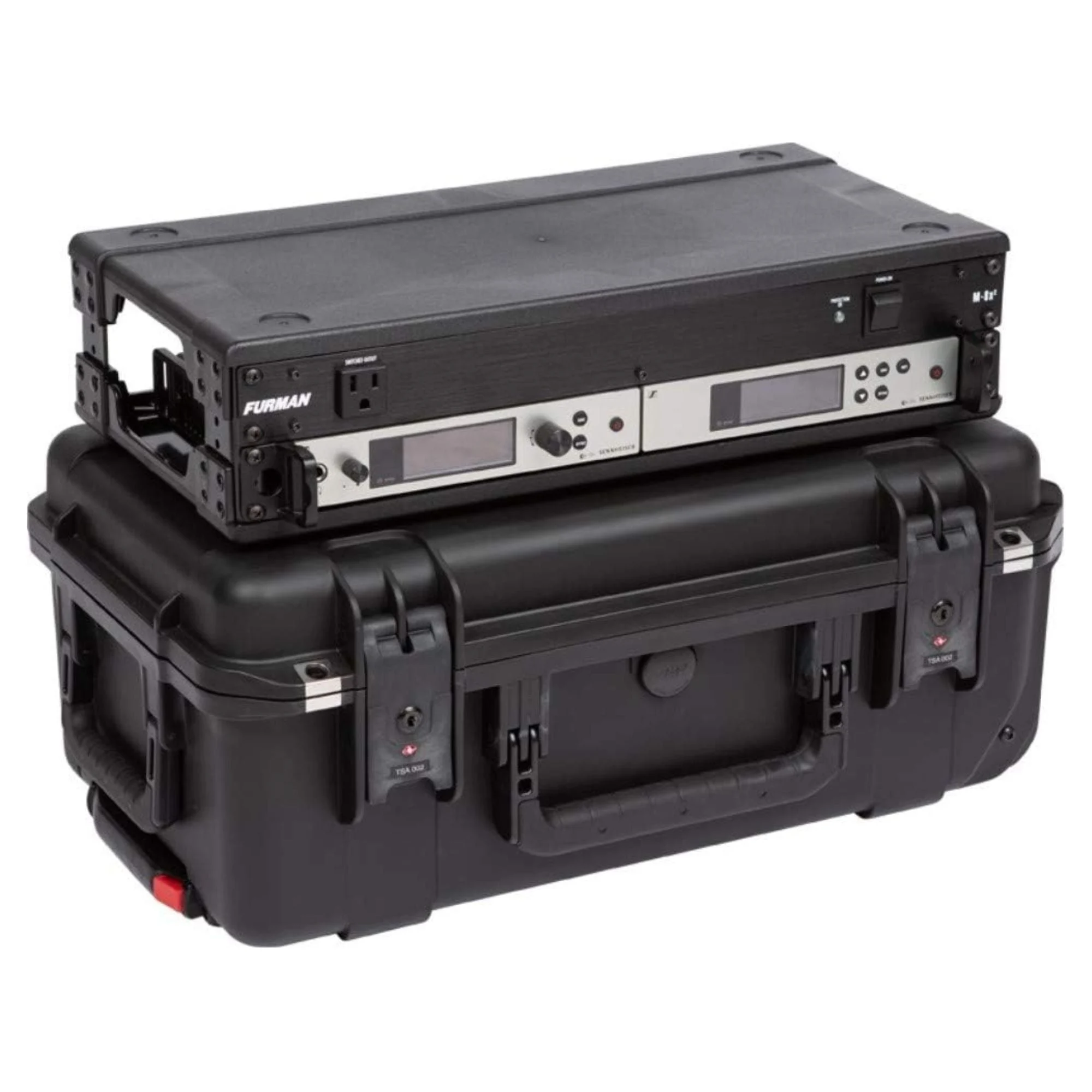 SKB iSeries 2U Shallow Fly Rack, Waterproof Polypropylene Hard Case, 9 Inch