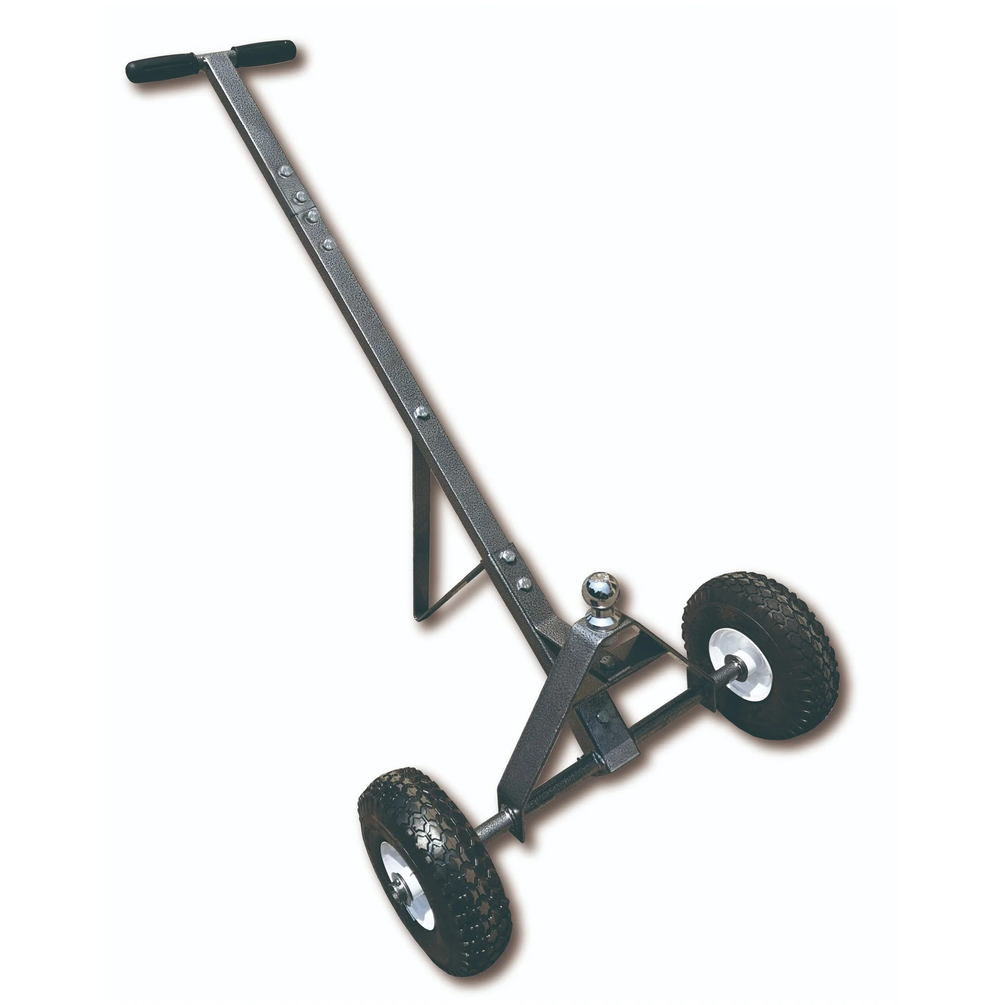 Tow Tuff Dual-Pull Trailer Dolly Cart with 12 Inch Flat-Free Tires, Steel Frame