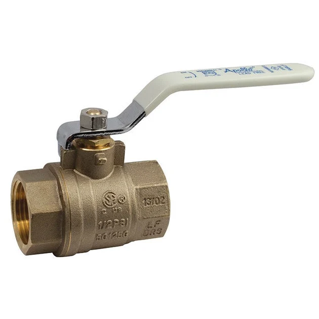 94ALF-100 Series 3/4" Lead Free Two-Piece Female Full Port Brass Ball Valve