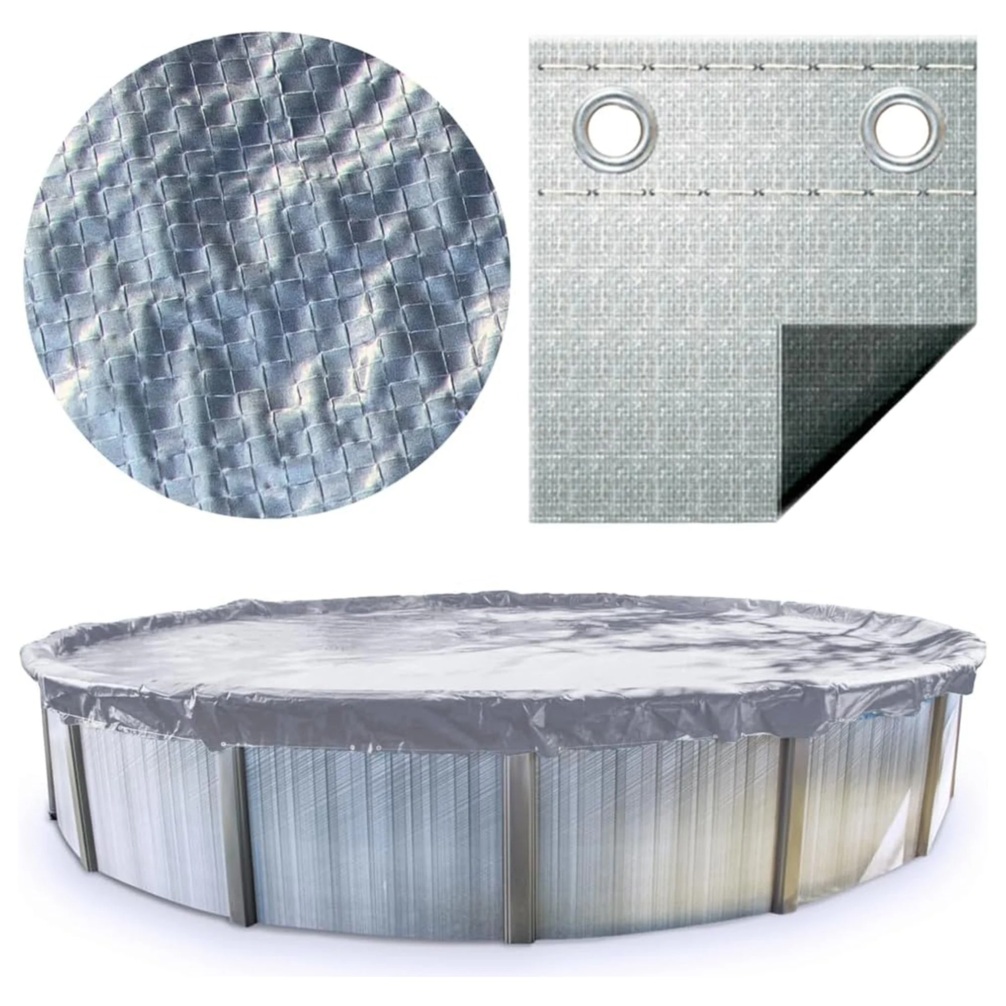 Swimline Hydrotools Silver King Winter Cover for 12x18' Above Ground Oval Pools