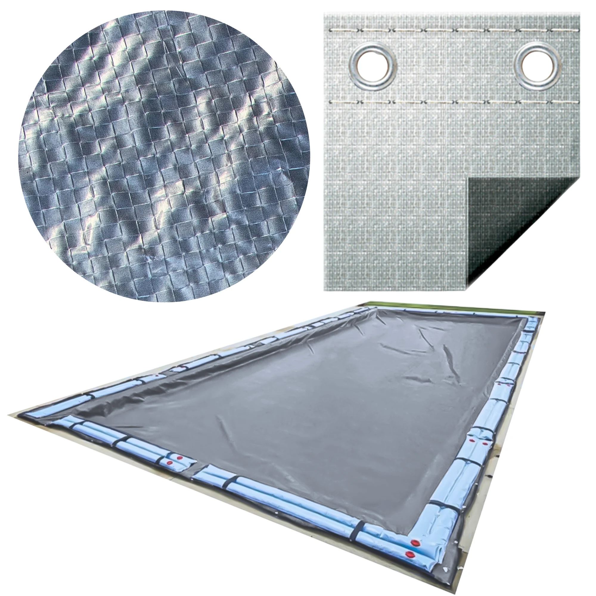 Swimline Hydrotools Silver King Winter Pool Cover for 35 x 50 Ft Inground Pools
