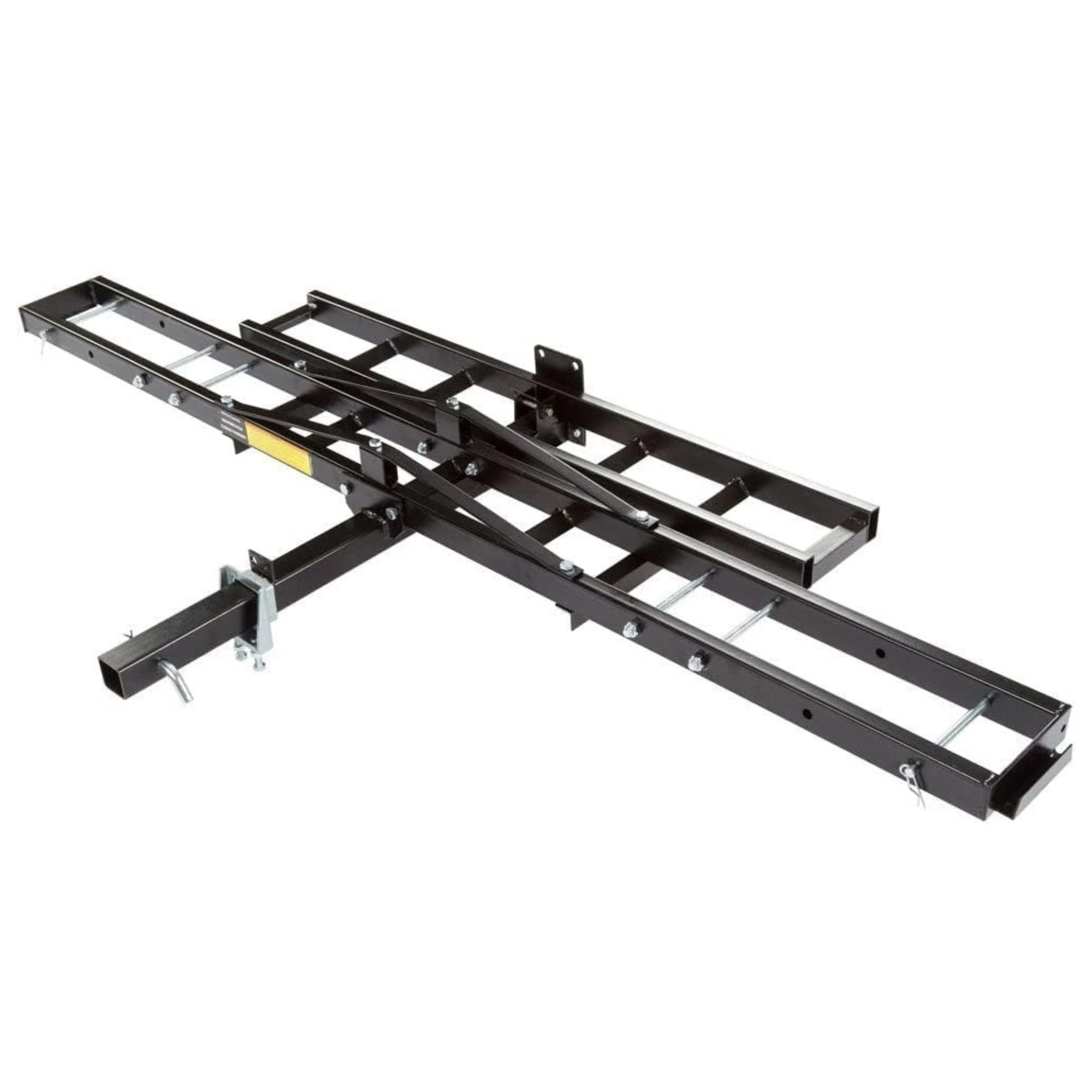 Black Widow Motorcycle Bike Carrier with Ramp for 2" Hitch, 500 Pound Capacity