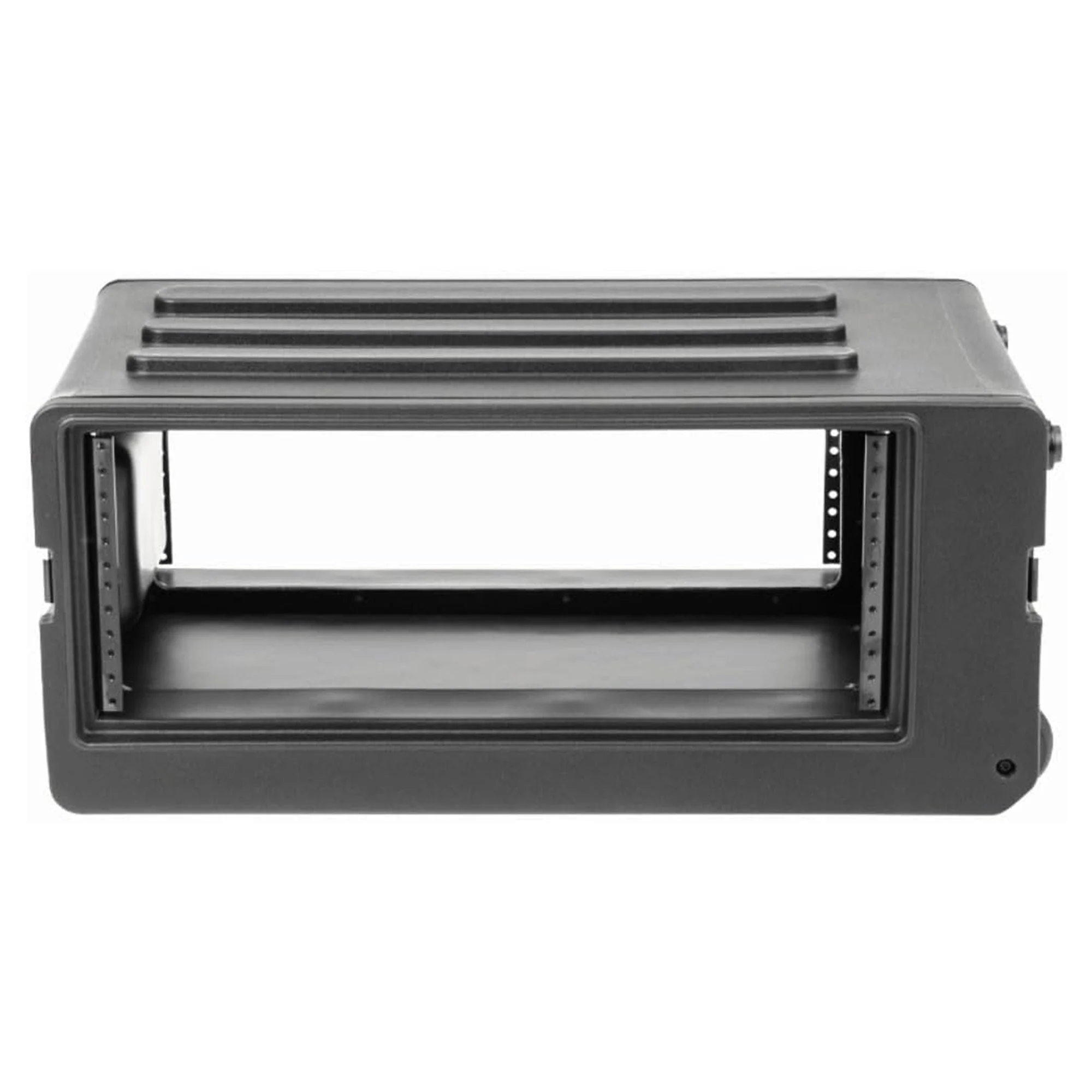 SKB 4U rSeries Shallow Rolling Rack with Integrated Back Wheels and Pull Handle