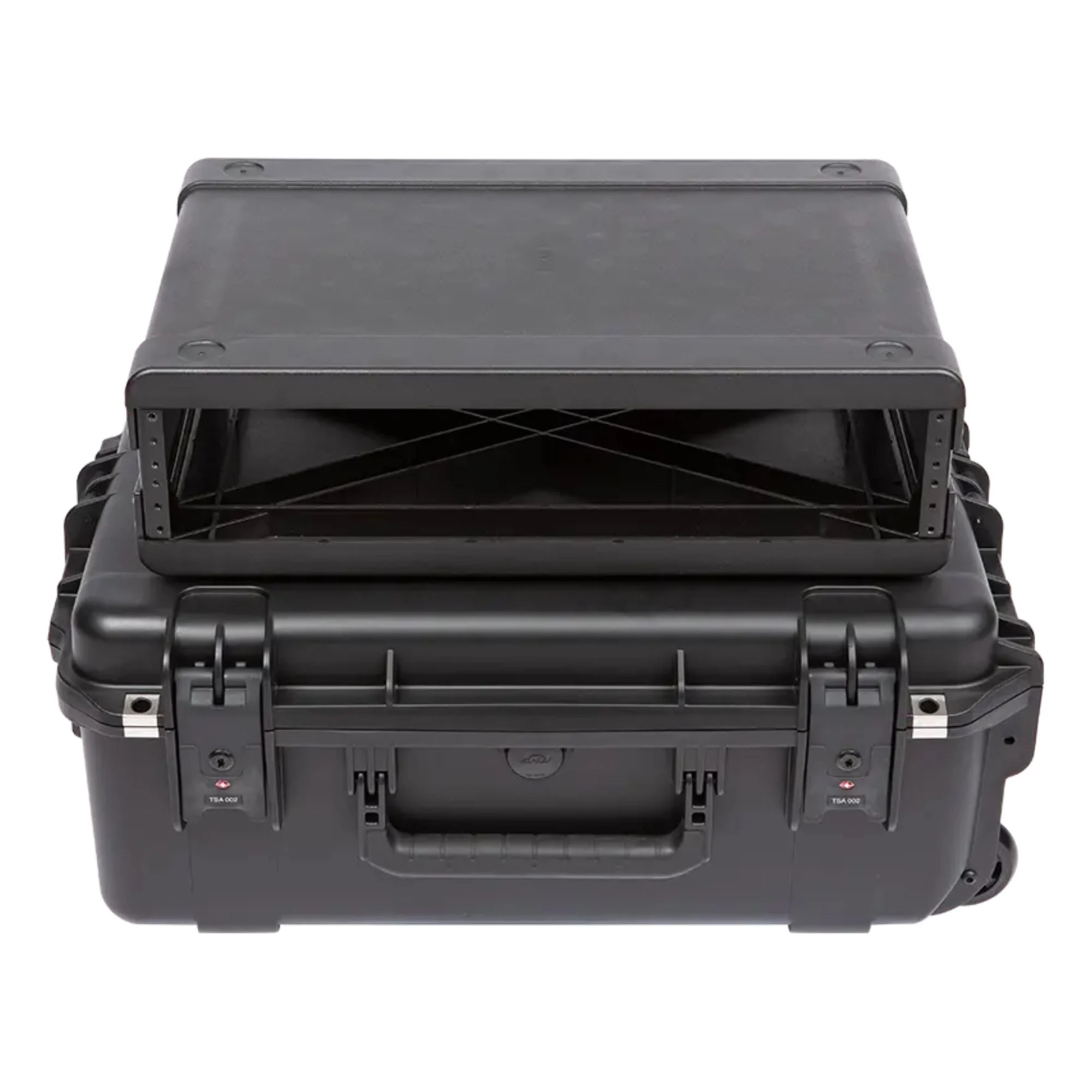 SKB 2U iSeries 13" Injection Molded Fly Rack with Built-In Wheels and Handle
