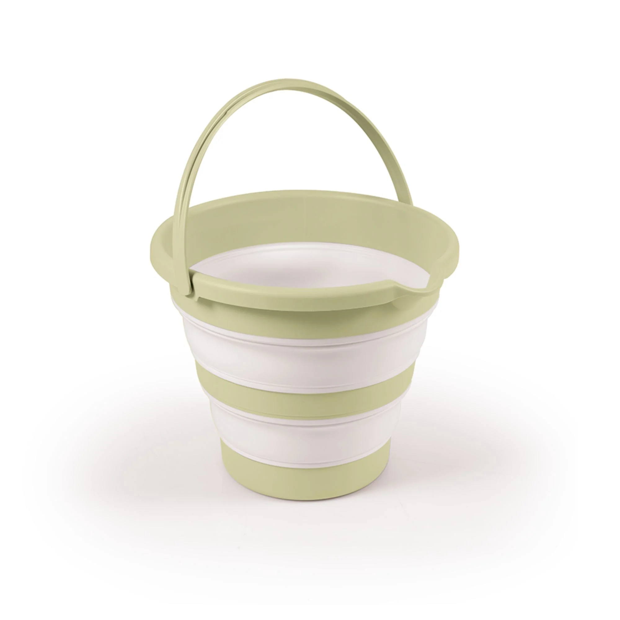 DOLU NUVE Foldable Baby Bath Bucket, Compact Toddler Wash Tub, Ages 6+ Months, Green