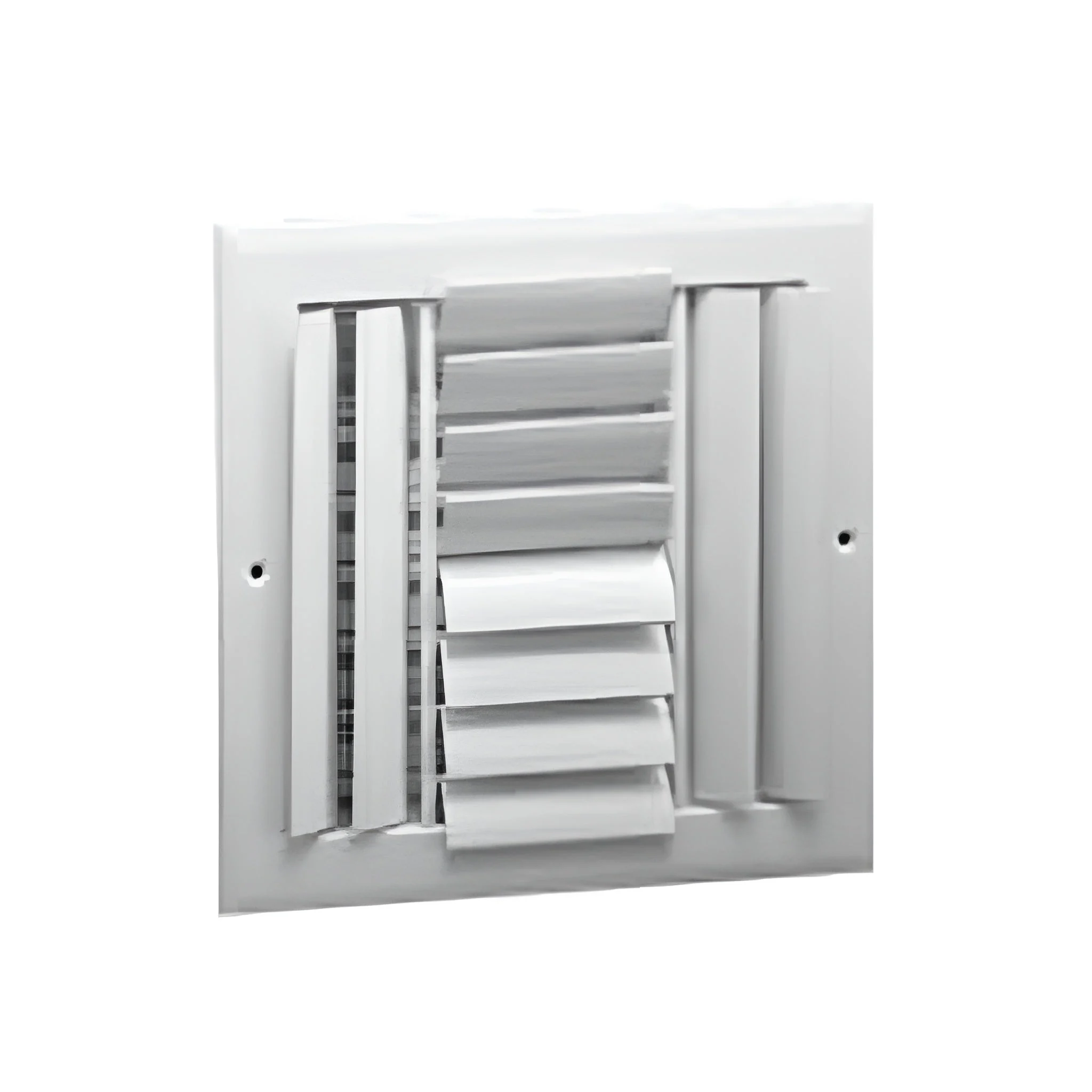 Hart & Cooley 12"x12" Aluminum Curved Blade Register Multi-Shutter Damper, 4-Way
