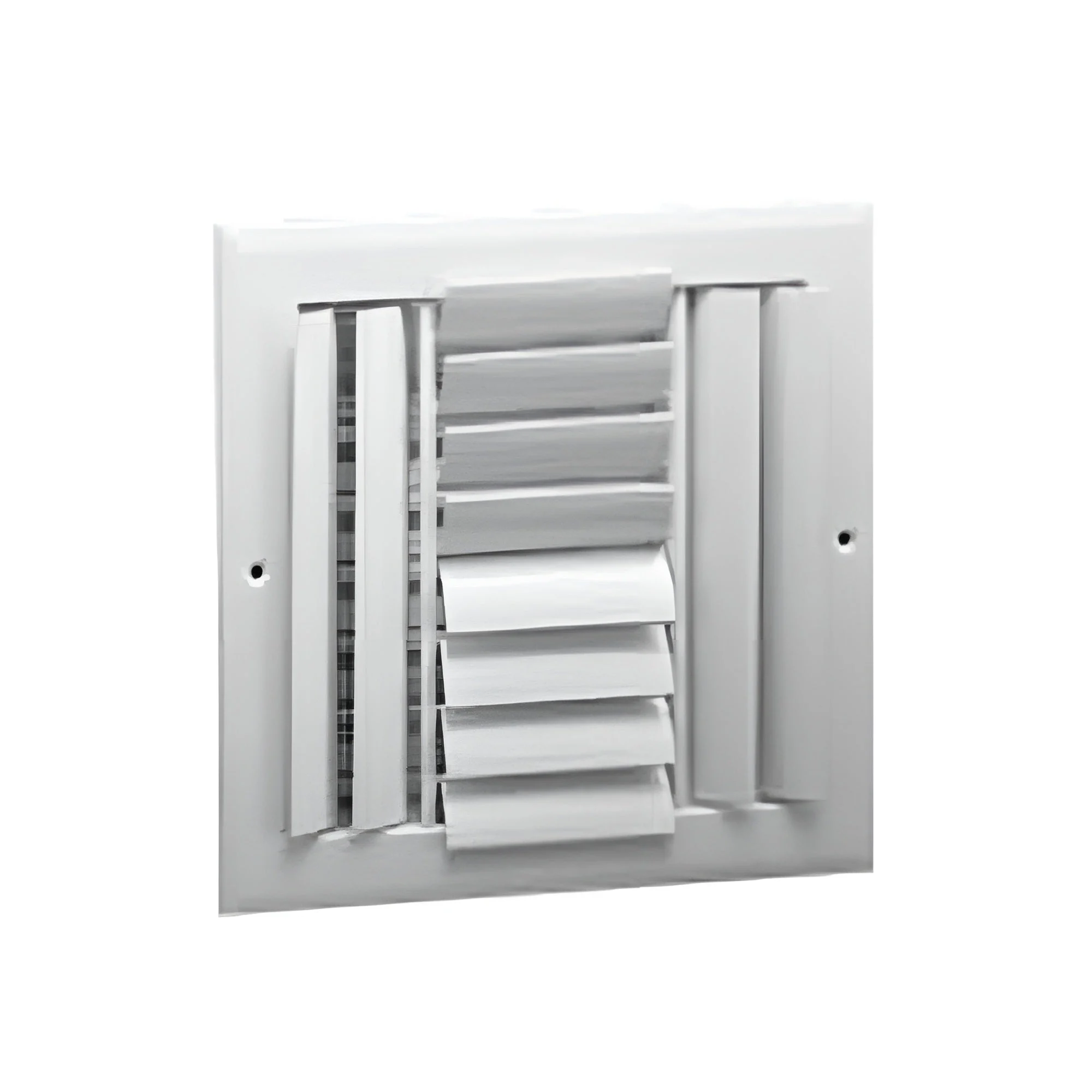 Hart & Cooley 8"x8" Aluminum Curved Blade Register, Multi-Shutter Damper, 4-Way