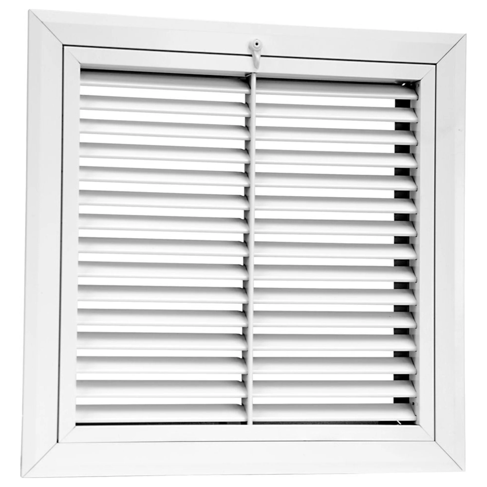 Hart & Cooley 10"X10" Aluminum Return Air Filter Grille, 45 Degree Blade, White