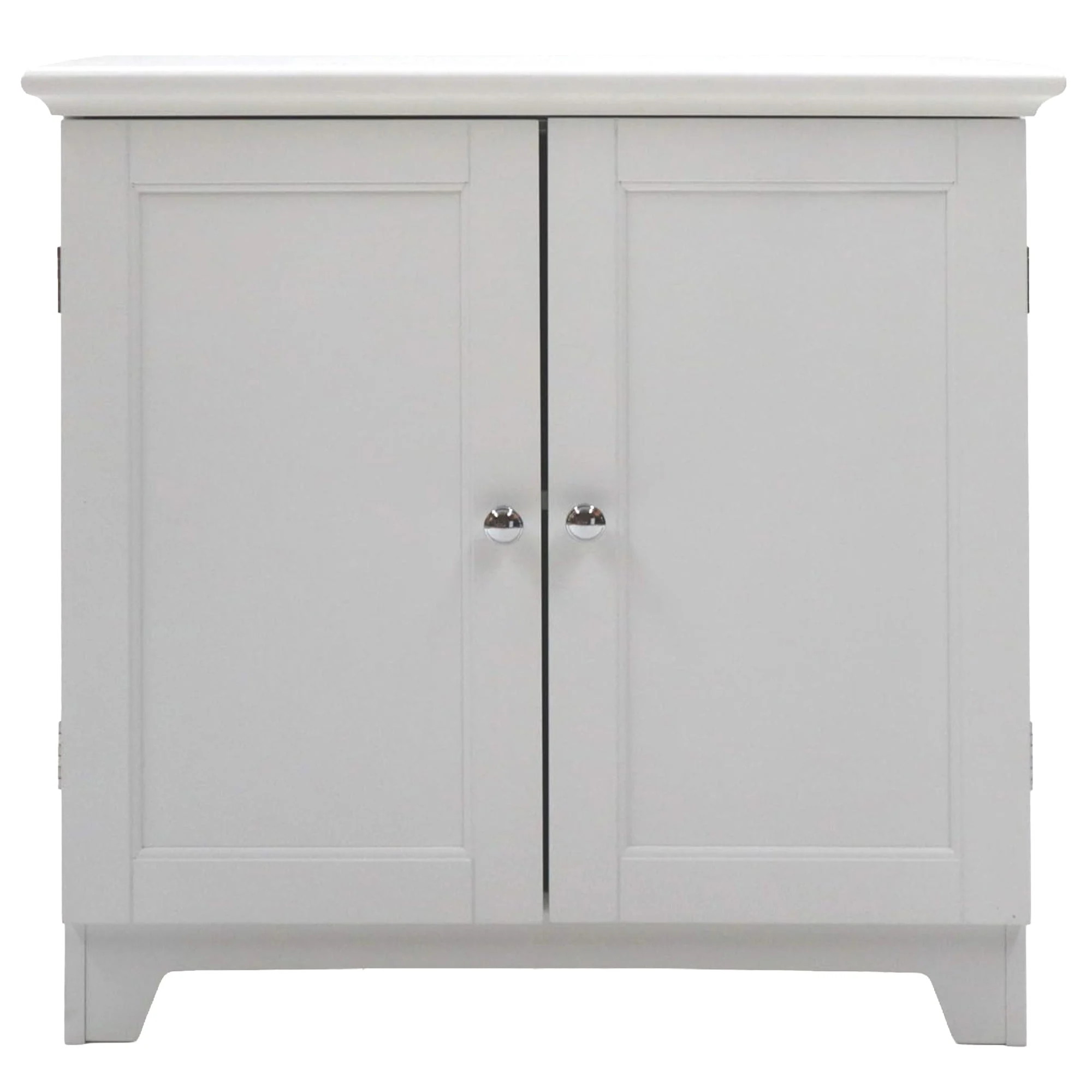 Redmon Shaker Style Double Door Storage Cabinet, Modern Wooden Furniture, White