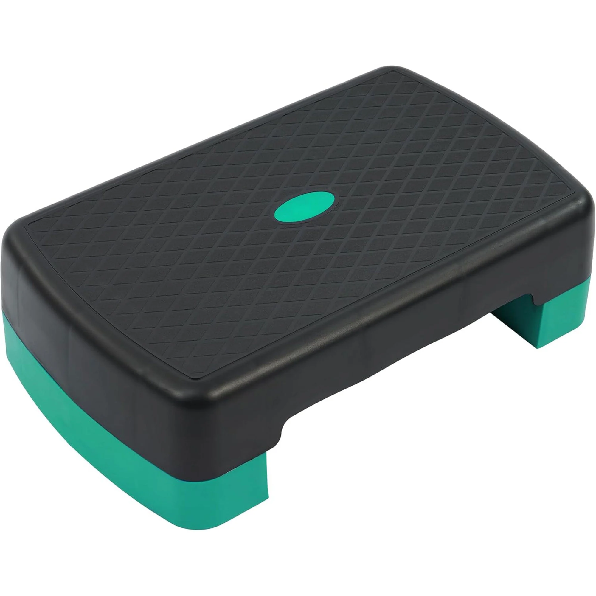 Fitvids 18" Workout Aerobic Stepper Platform, Adjustable Risers, Black/Green