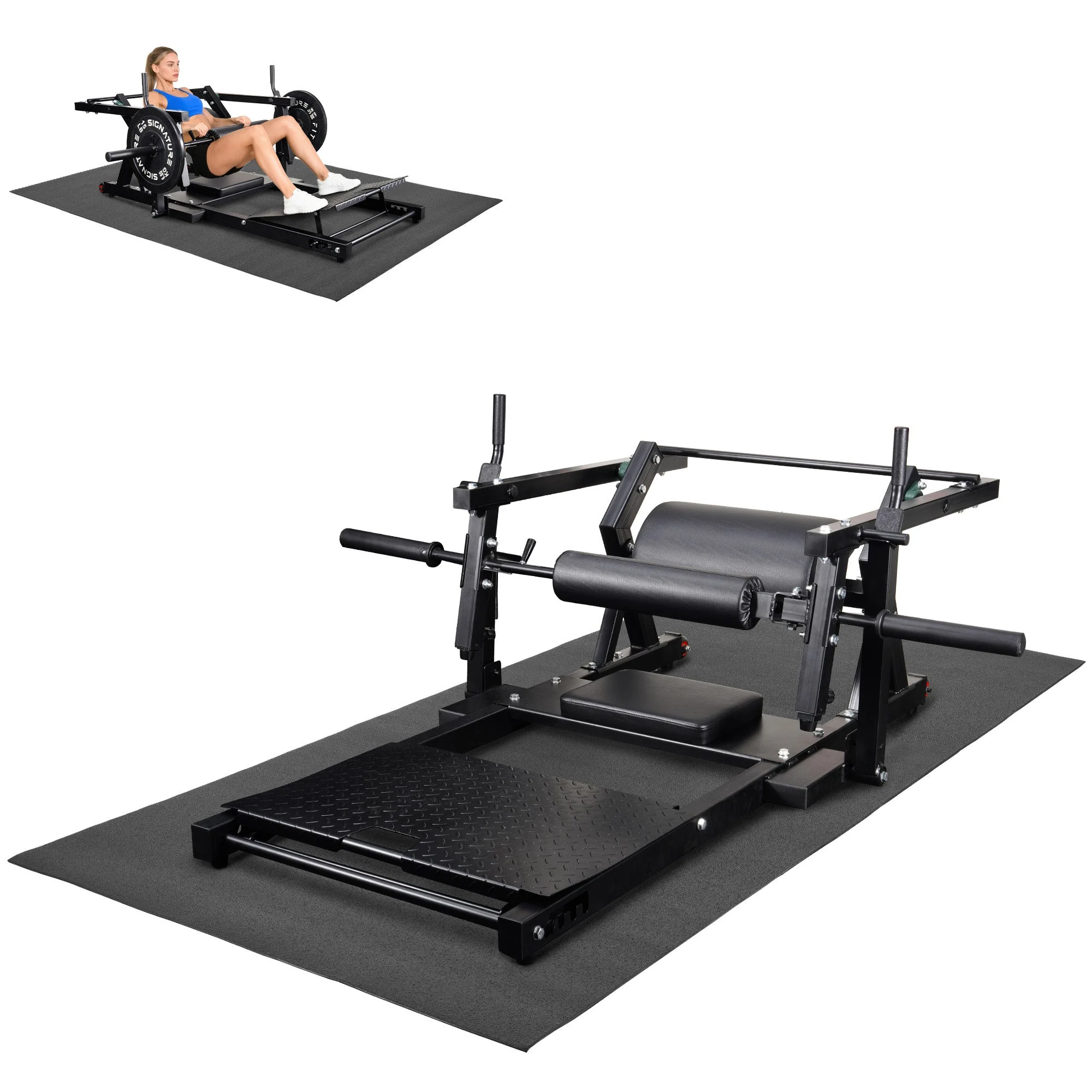 BalanceFrom Fitness Hip Thrust Machine, Adjustable Synclock Lever for Home Gym