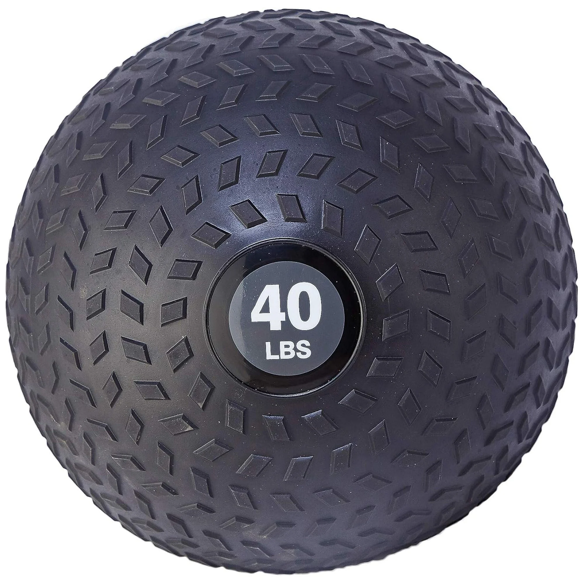 Fitvids 40 Pound Weighted Medicine Ball for Home Gym Training and Fitness, Gray