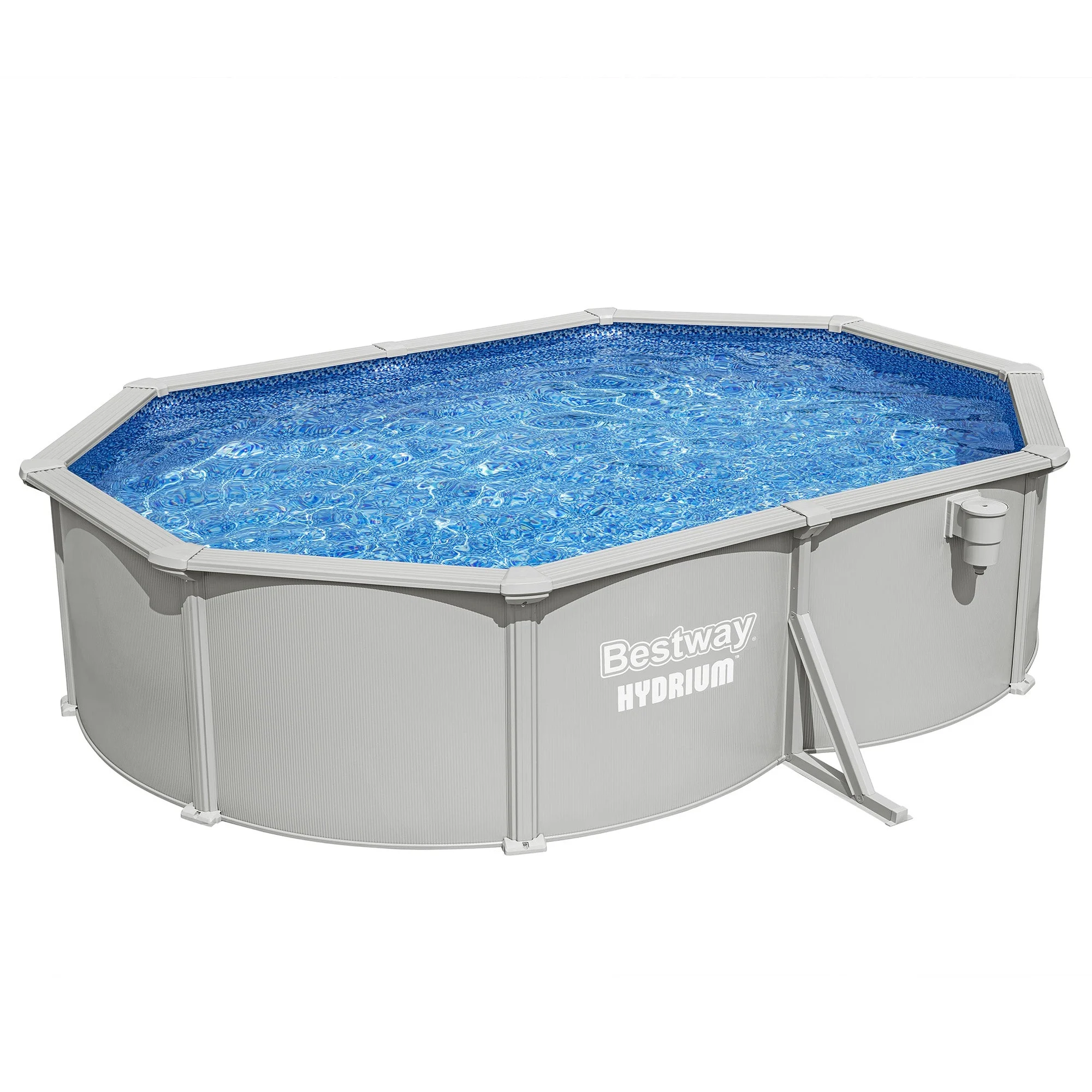 Bestway Hydrium 16'5" x 12" x 48" Oval Steel Wall Above Ground Pool Set