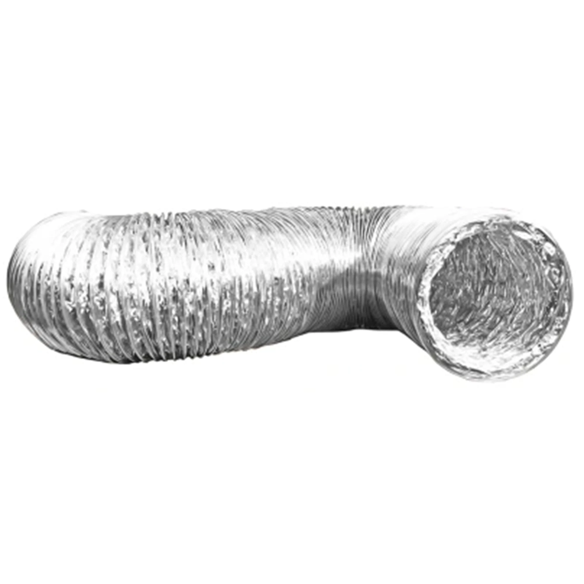 Builder’s Best SilverDuct Wire Helix Aluminum Foil Dryer Duct with 2 Clamps