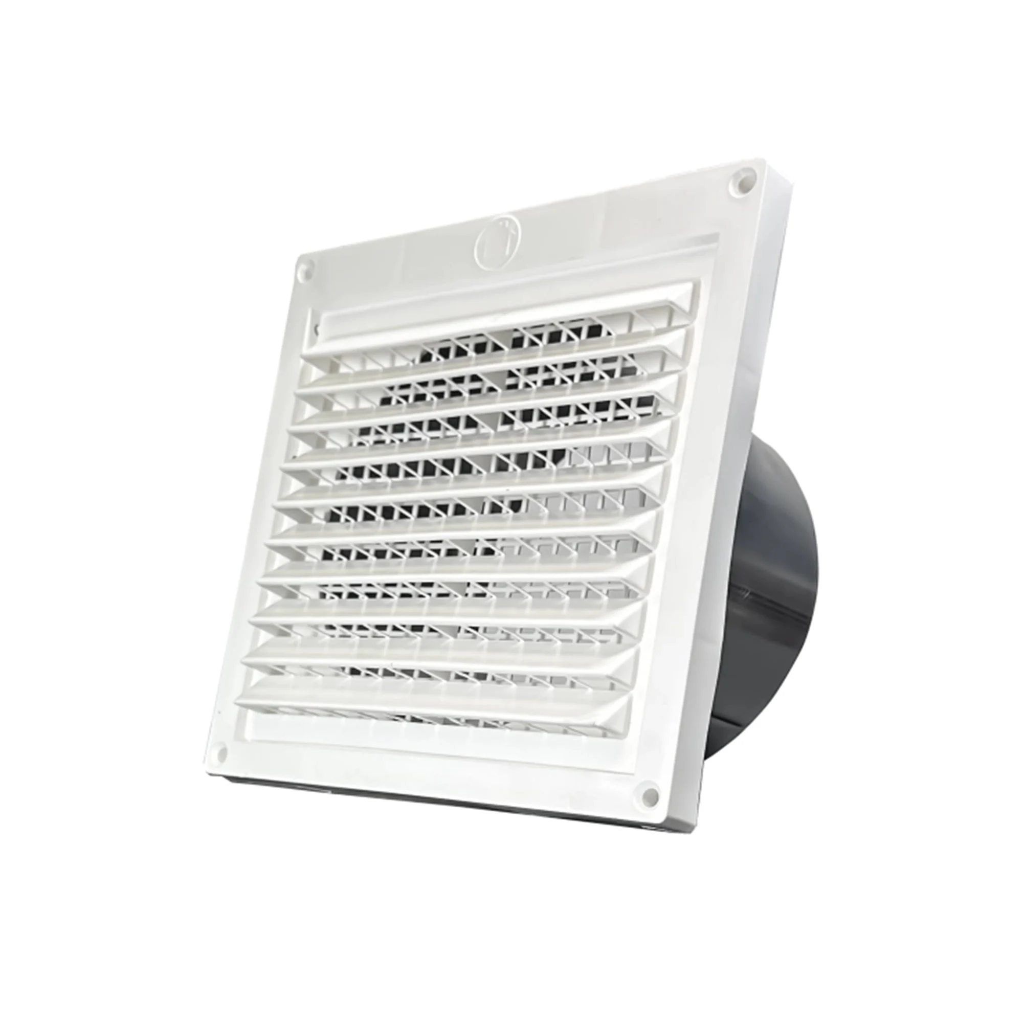 Builder’s Best PFL344 Plastic Fixed Louver Mini Hood Vent with 1/4-Inch Grid