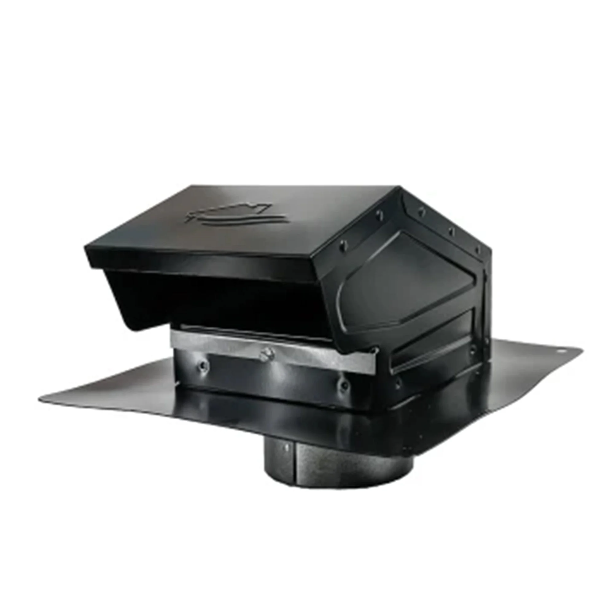 Builder's Best 4" Diameter Galvanized Roof Cap, Flush, Flapper Removable Screen