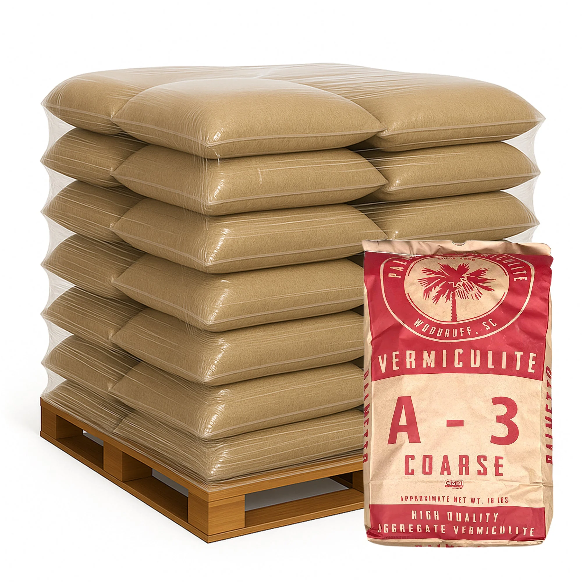 Palmetto Organic Grade 3 Coarse Vermiculite Planting Soil Additive, 30 Pack