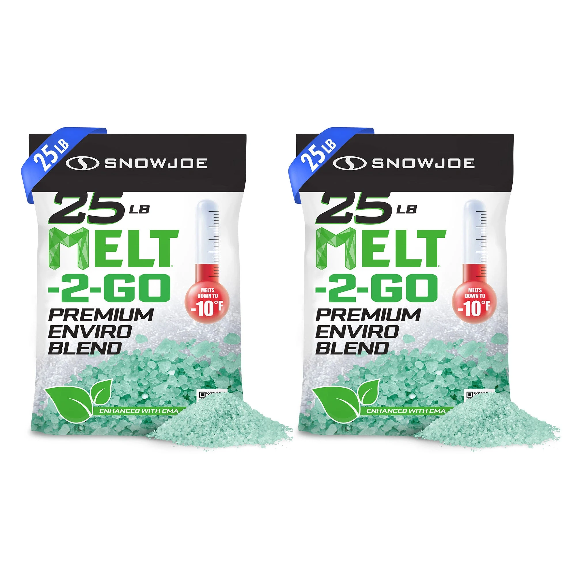 Snow Joe 2 Pack Melt Enviro Blend Ice/Snow Deicer, Pet-Friendly for Driveways