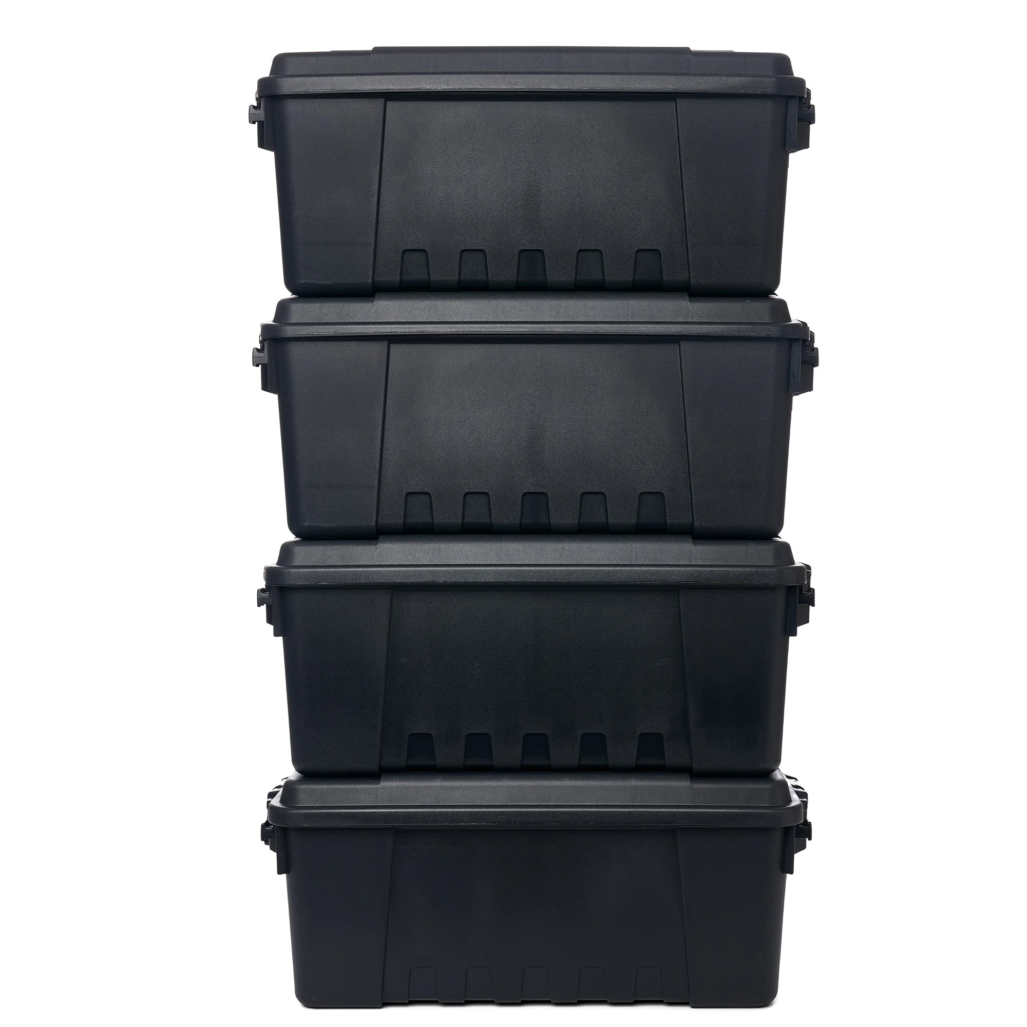 Plano 4 Pack Medium Sportsman's Trunk for Outdoor/Indoor Gear and Tools, Black