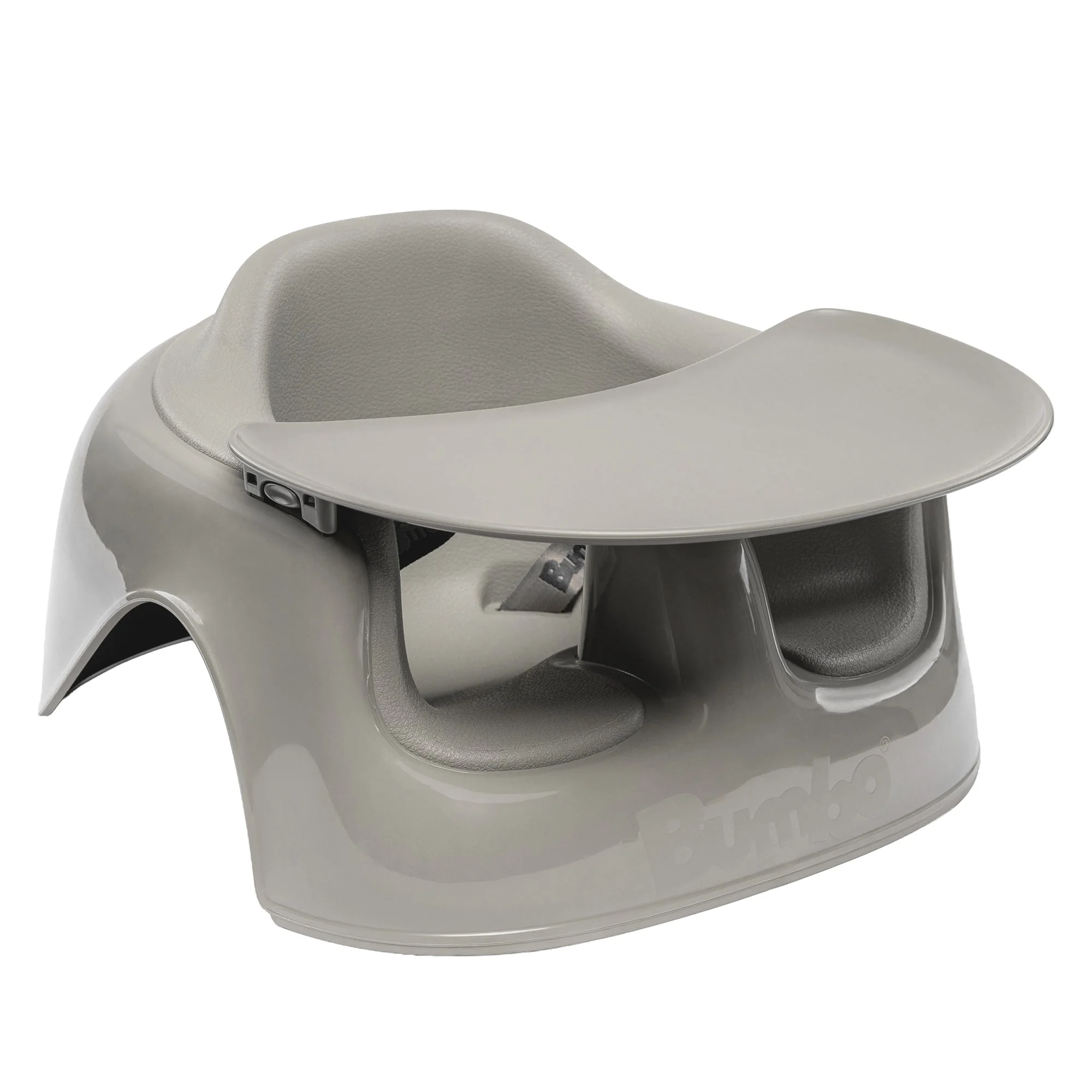 Bumbo Plastic Floor Seat Lite Baby Chair w/ Removable Tray, 3-12 Months, Breige