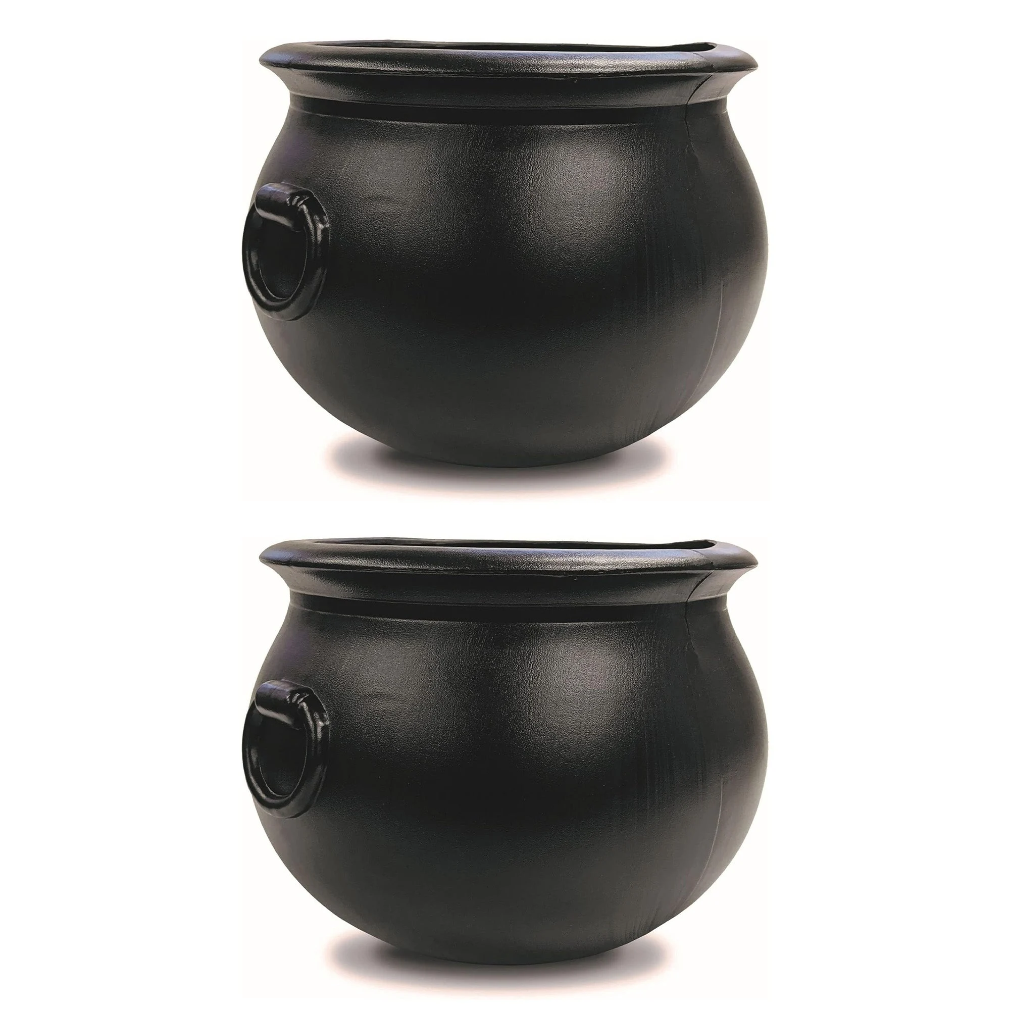 Union Products 55120 12" Witch Cauldron Spooky Halloween Decor, Black, 2 Pack