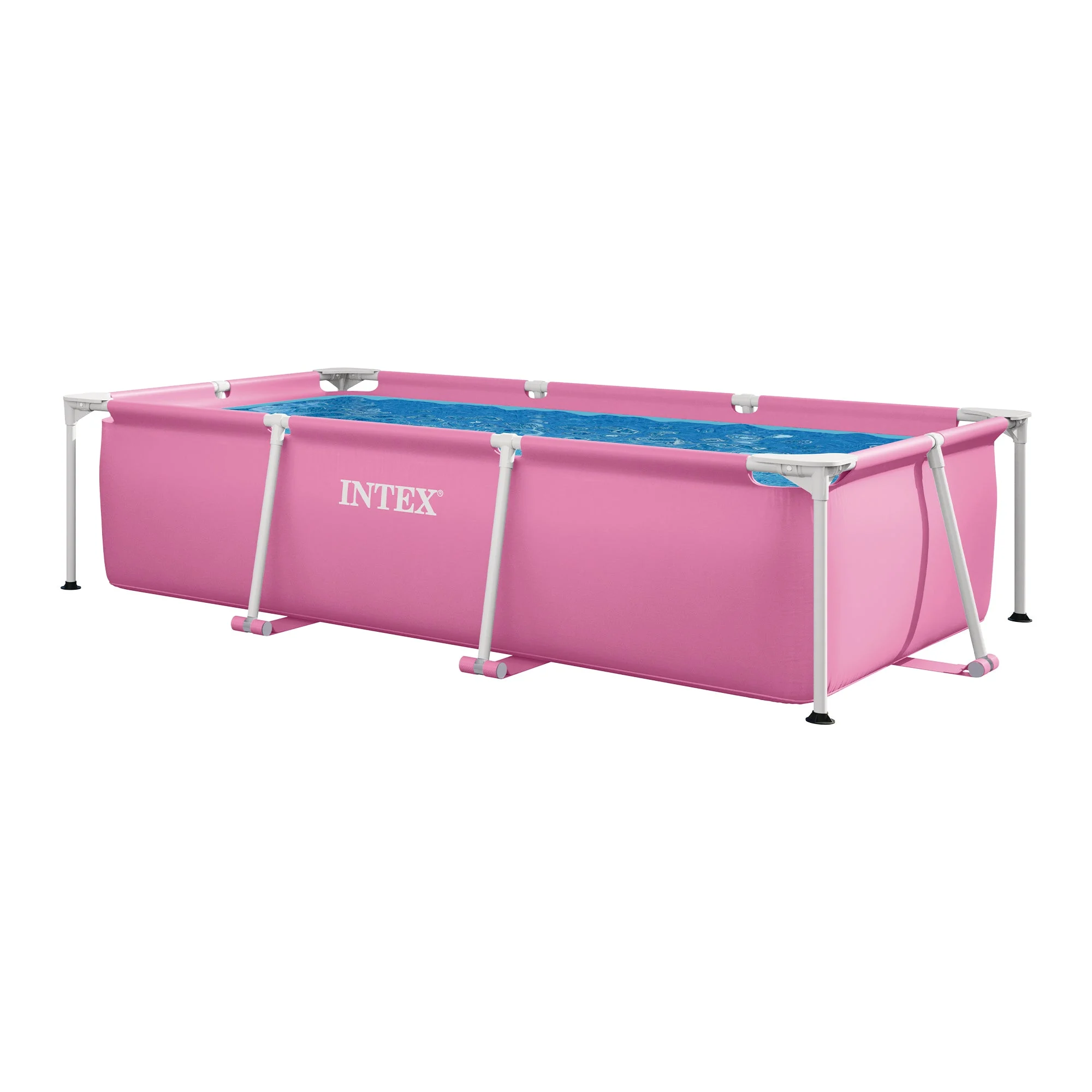 Intex 8.5' x 26" Rectangular Frame Above Ground Outdoor Swimming Pool, Pink