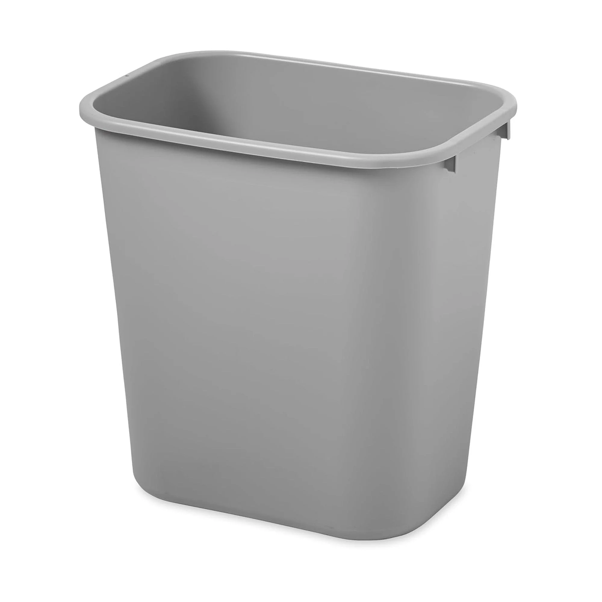 Rubbermaid Resin Wastebasket, Plastic Trash Can for Home or Office, 7 Gal, Gray